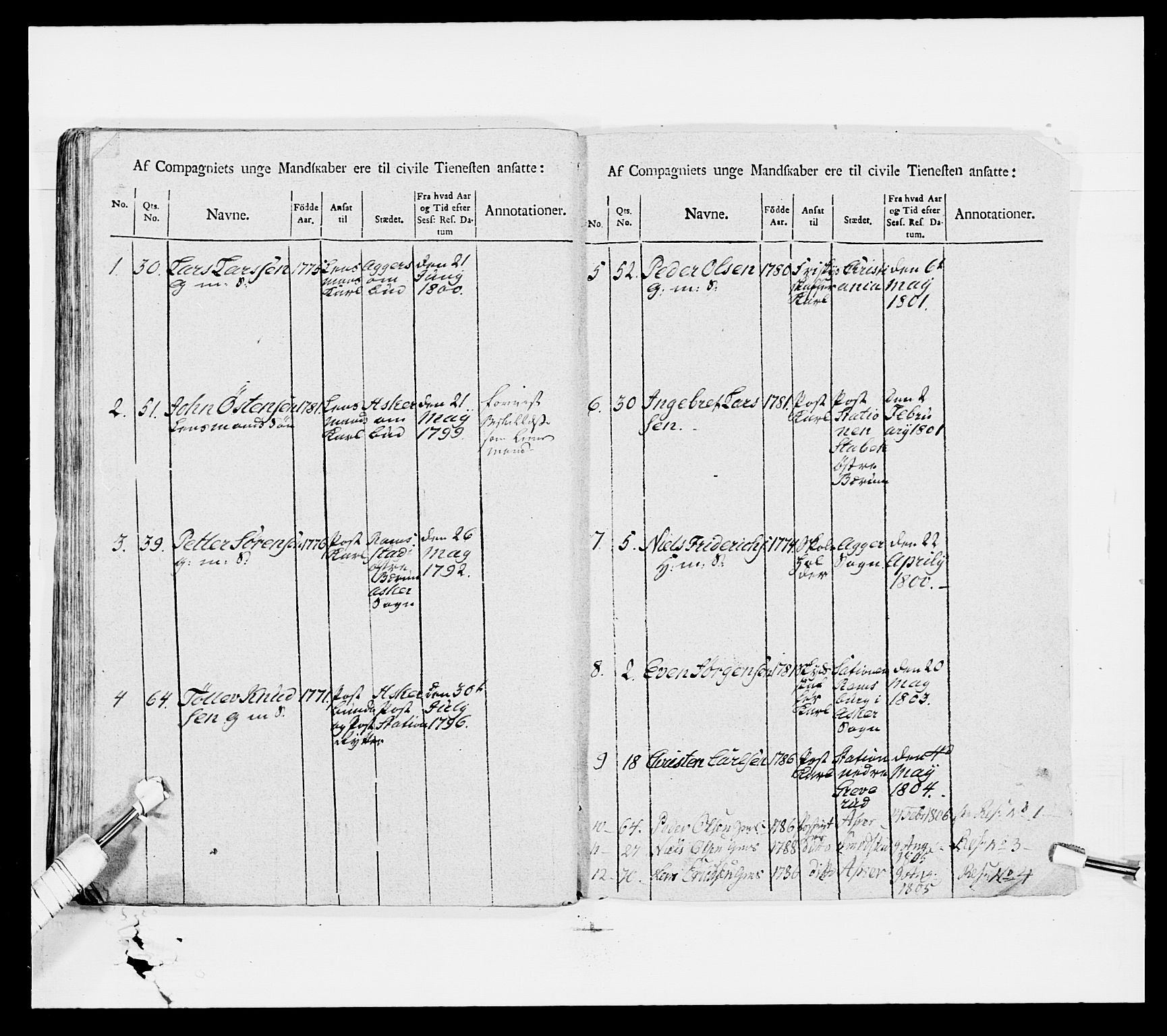 Generalitets- og kommissariatskollegiet, Det kongelige norske kommissariatskollegium, AV/RA-EA-5420/E/Eh/L0007: Akershusiske dragonregiment, 1800-1804, s. 505