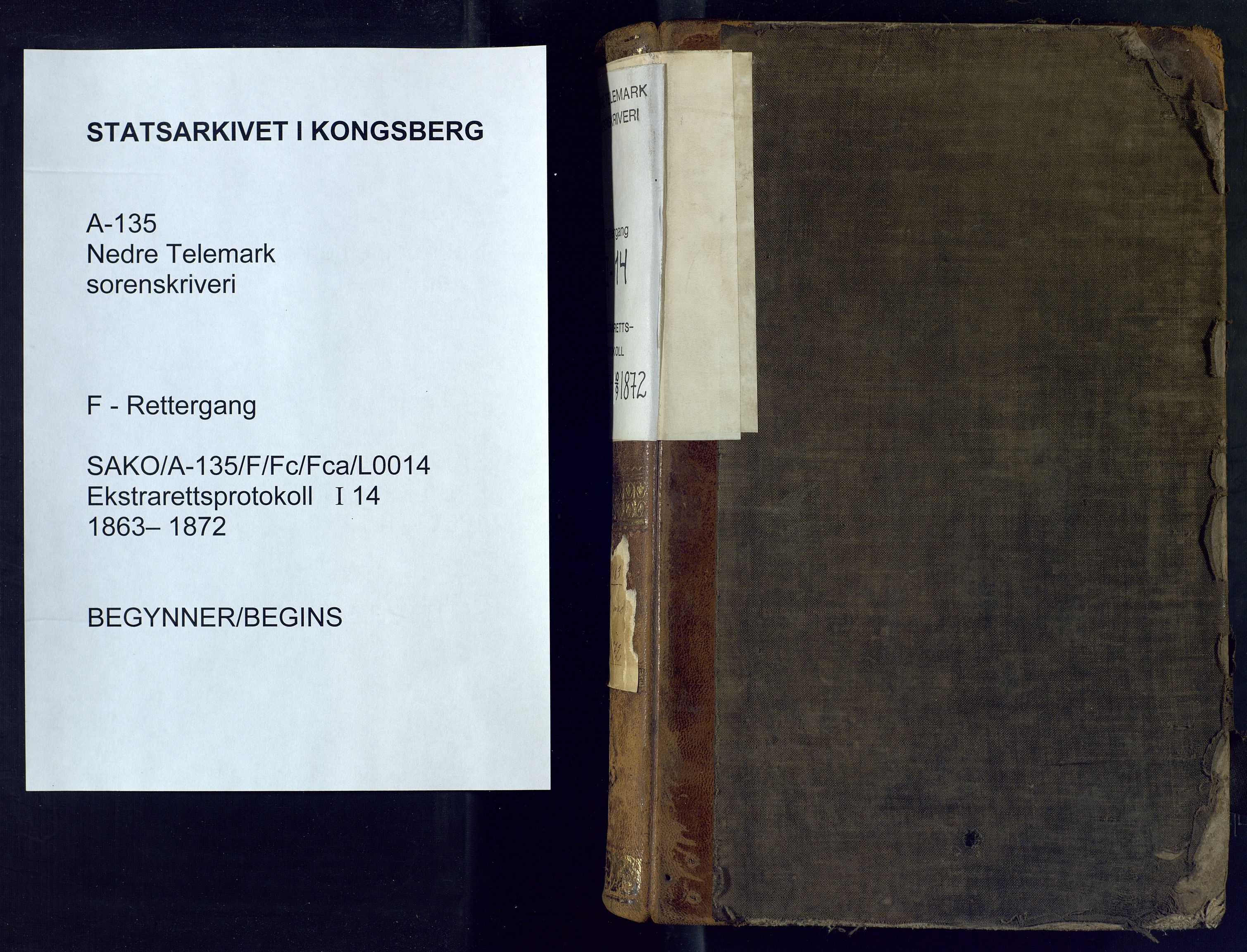 Nedre Telemark sorenskriveri, SAKO/A-135/F/Fc/Fca/L0014: Ekstrarettsprotokoll, 1863-1872