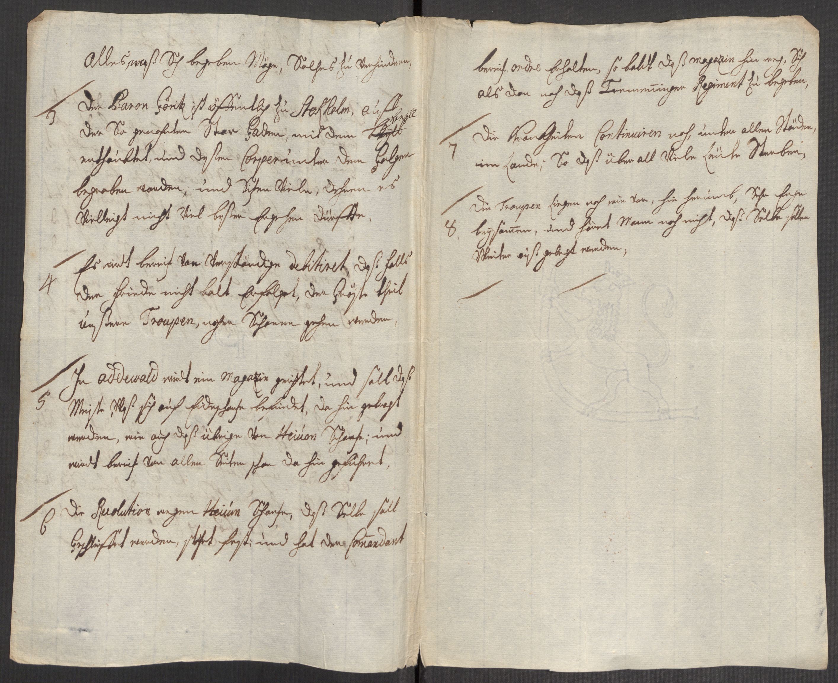 Kommanderende general (KG I) med Det norske krigsdirektorium, AV/RA-EA-5419/E/Eb/L0012: Kunnskap om fienden, kronologisk ordnet, 1718-1719, s. 598