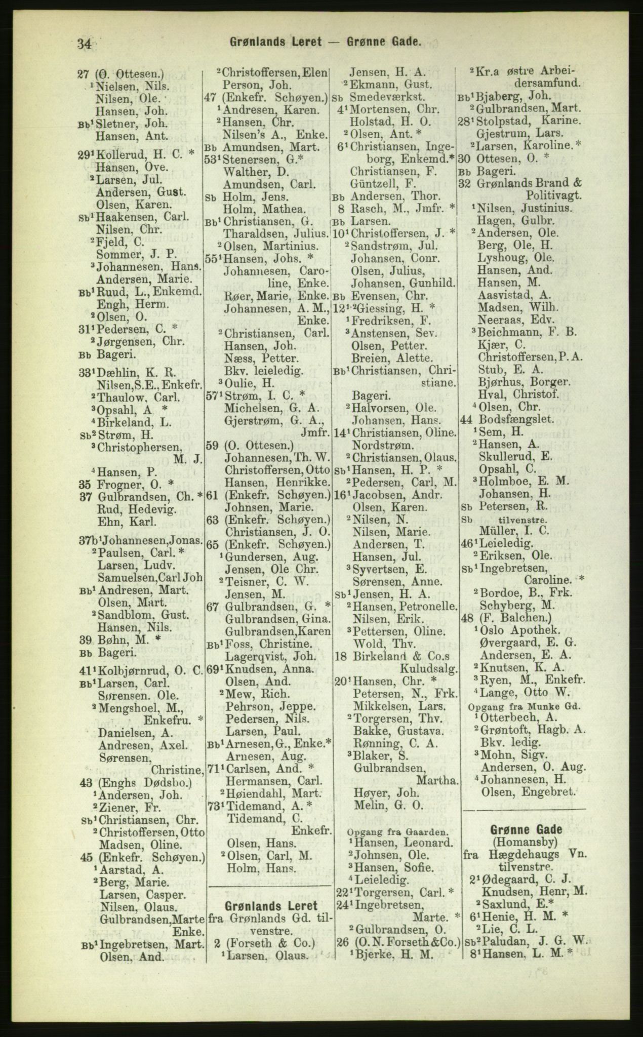 Kristiania/Oslo adressebok, PUBL/-, 1883, s. 34