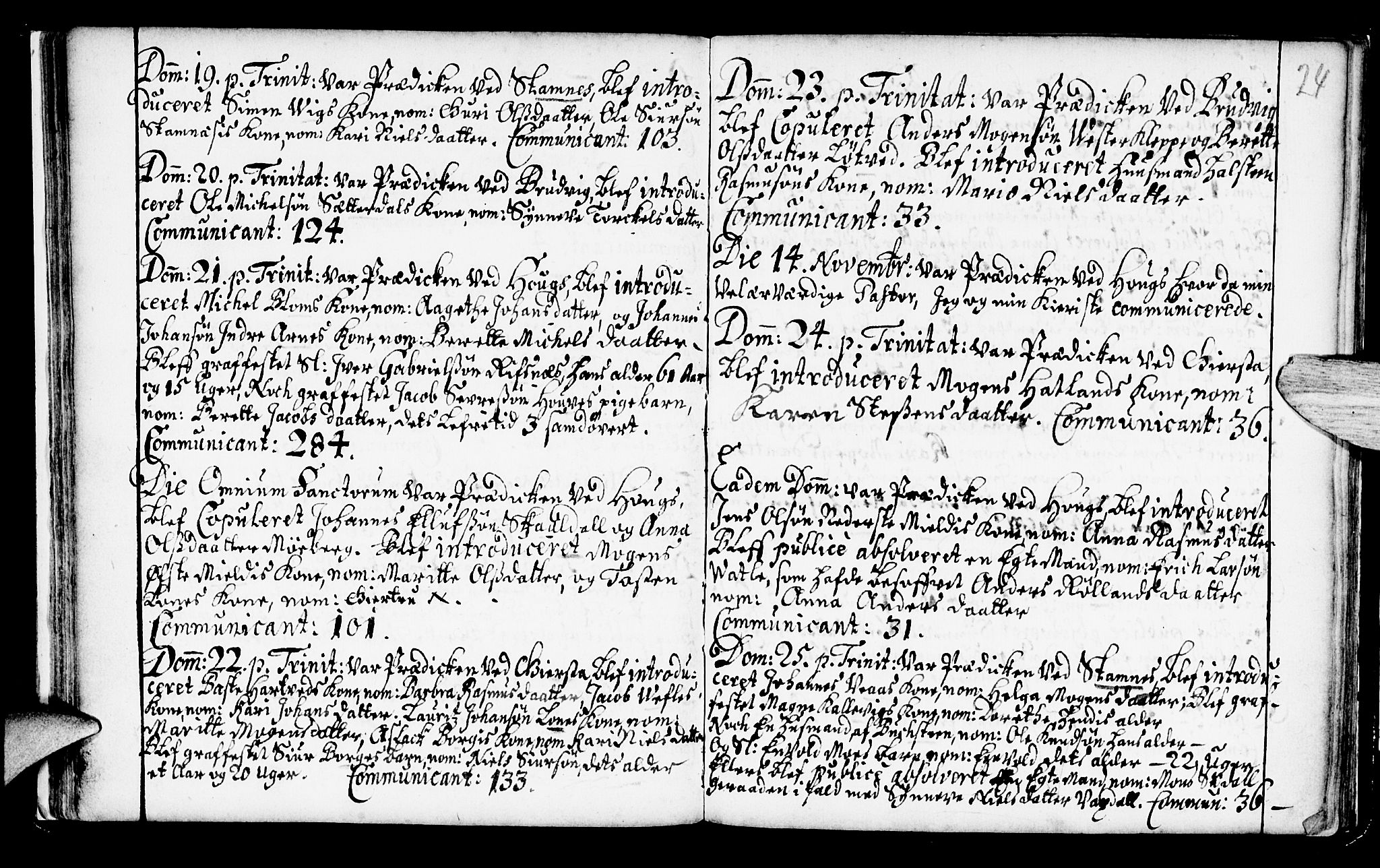 Haus sokneprestembete, AV/SAB-A-75601/H/Haa: Ministerialbok nr. A 2, 1707-1709, s. 24
