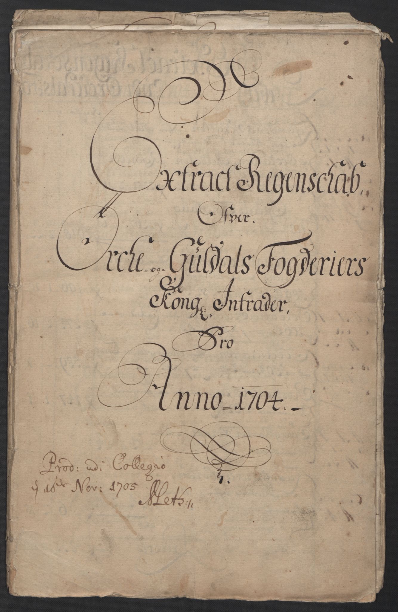 Rentekammeret inntil 1814, Reviderte regnskaper, Fogderegnskap, RA/EA-4092/R60/L3954: Fogderegnskap Orkdal og Gauldal, 1704, s. 3