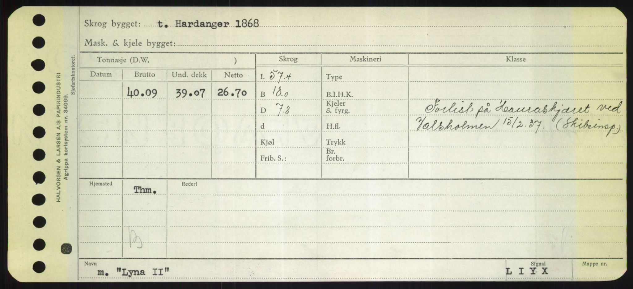 Sjøfartsdirektoratet med forløpere, Skipsmålingen, AV/RA-S-1627/H/Hd/L0023: Fartøy, Lia-Løv, s. 451