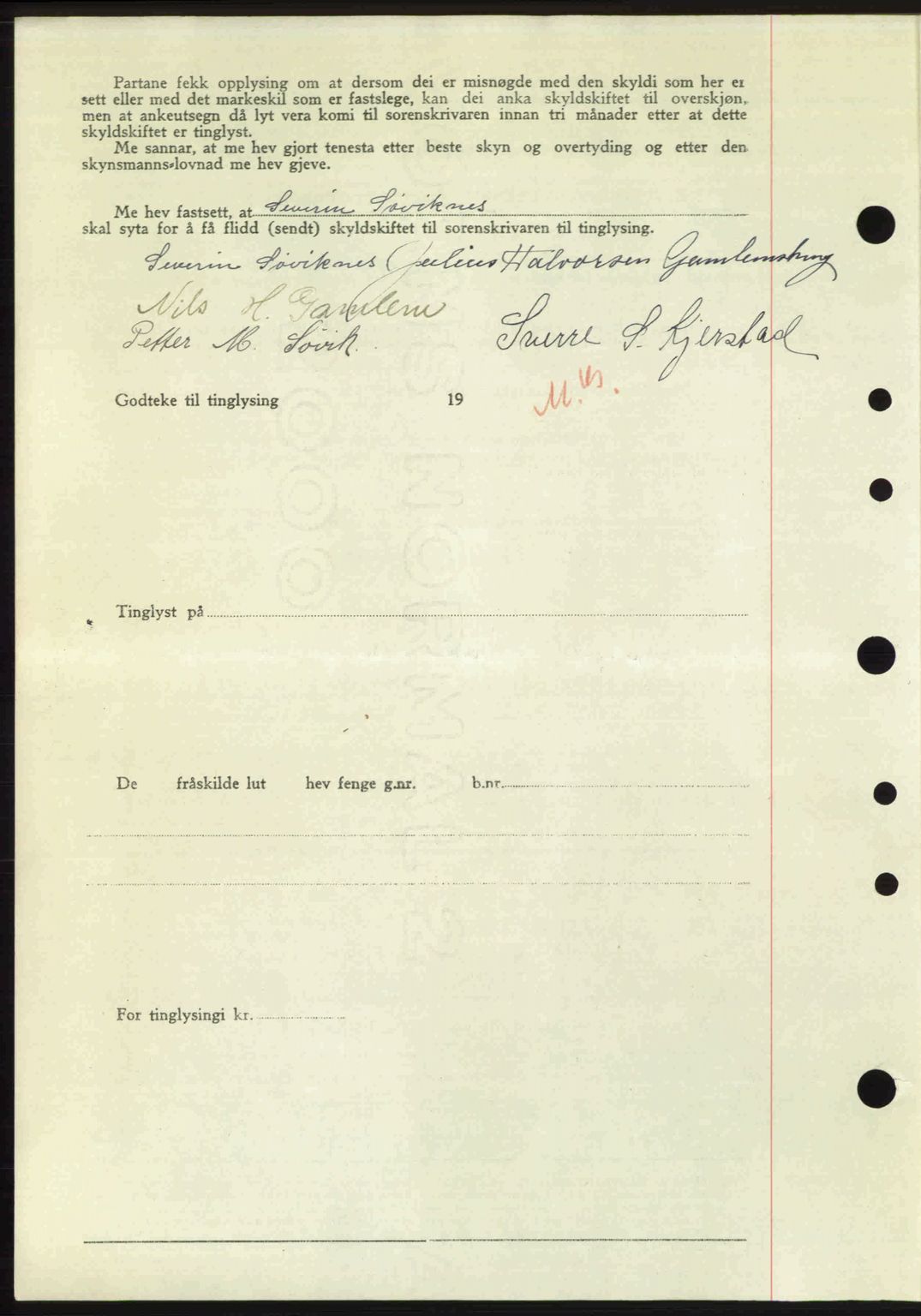 Nordre Sunnmøre sorenskriveri, AV/SAT-A-0006/1/2/2C/2Ca: Pantebok nr. A23, 1946-1947, Dagboknr: 9/1947