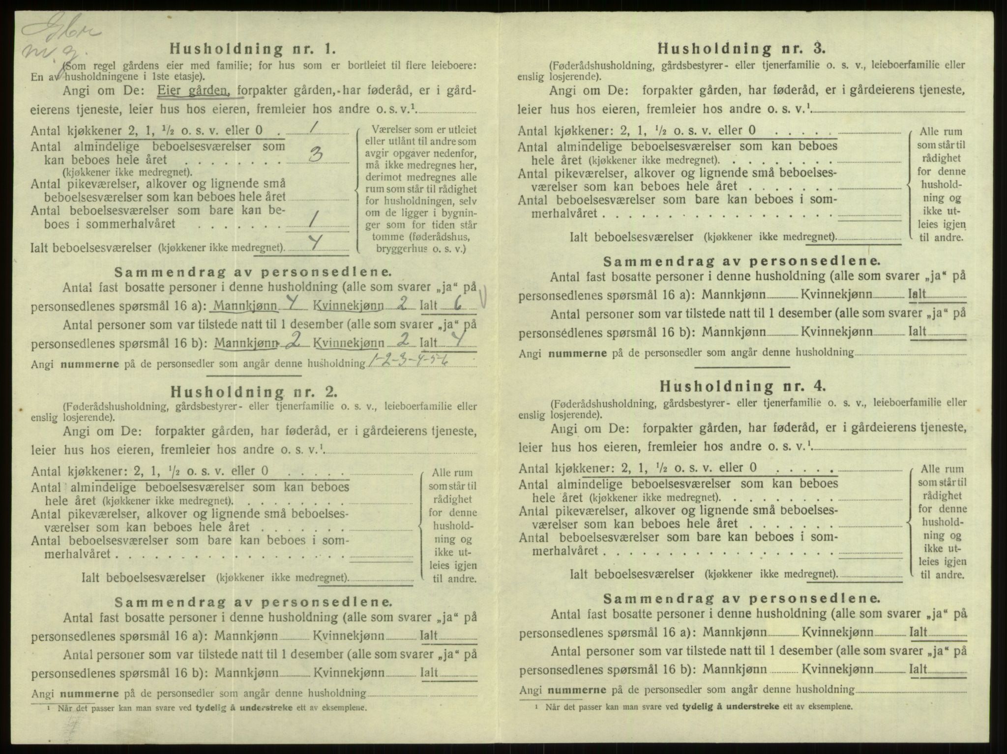 SAB, Folketelling 1920 for 1443 Eid herred, 1920, s. 325