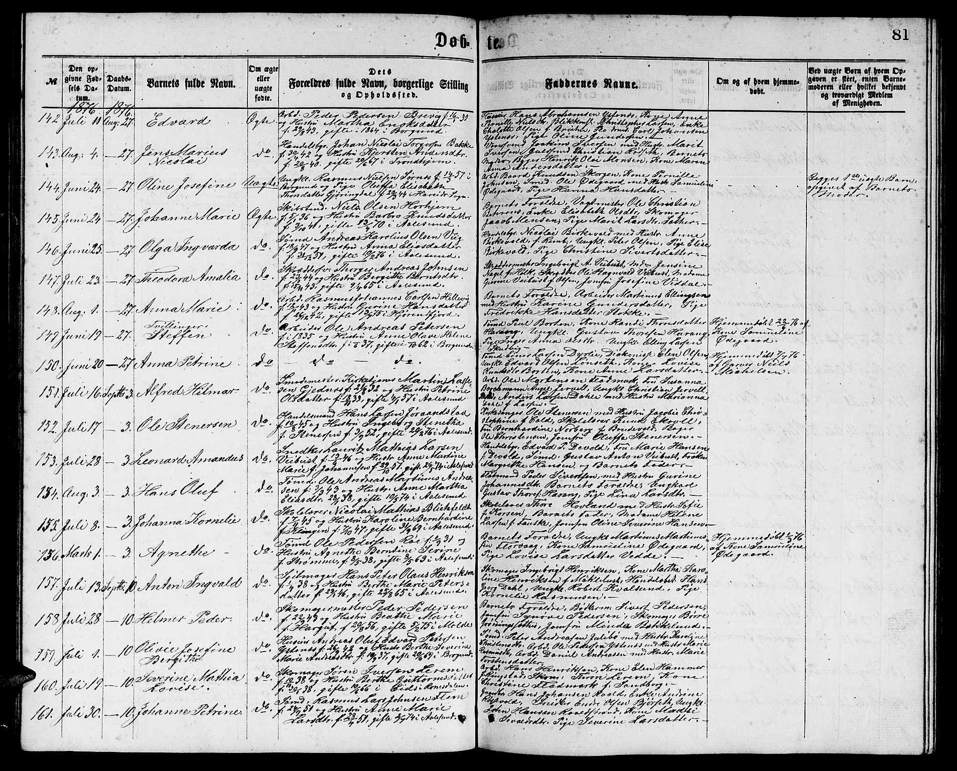 Ministerialprotokoller, klokkerbøker og fødselsregistre - Møre og Romsdal, AV/SAT-A-1454/529/L0465: Klokkerbok nr. 529C02, 1868-1877, s. 81