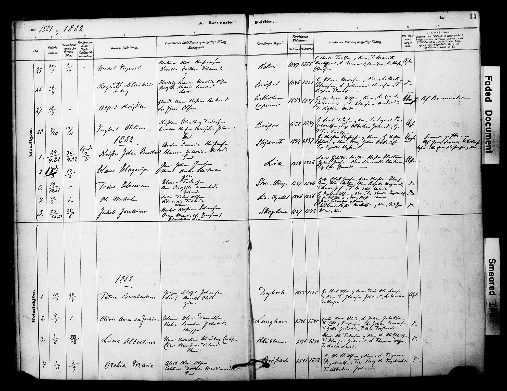 Tranøy sokneprestkontor, AV/SATØ-S-1313/I/Ia/Iaa/L0011kirke: Ministerialbok nr. 11, 1878-1904, s. 15