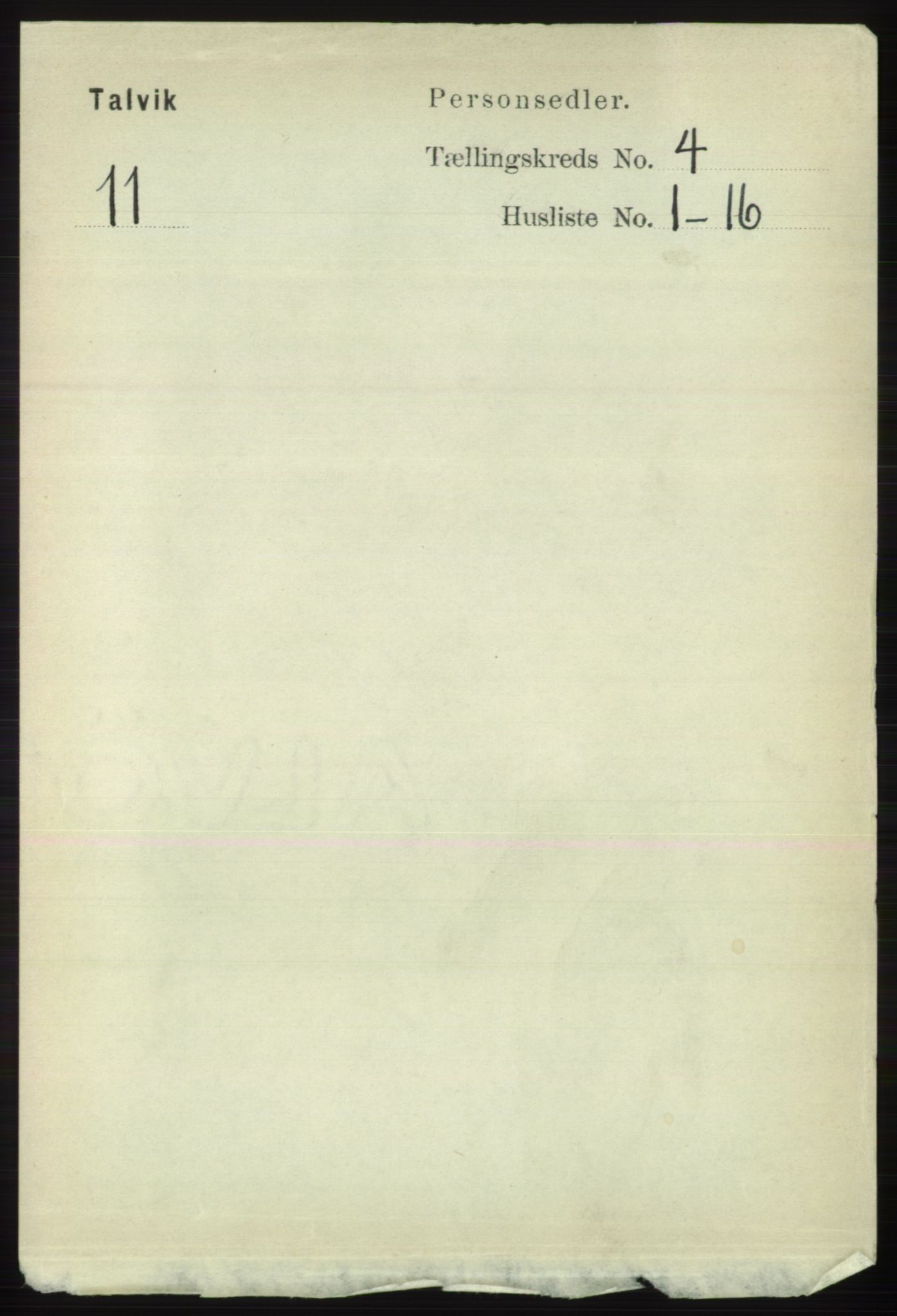 RA, Folketelling 1891 for 2013 Talvik herred, 1891, s. 1062