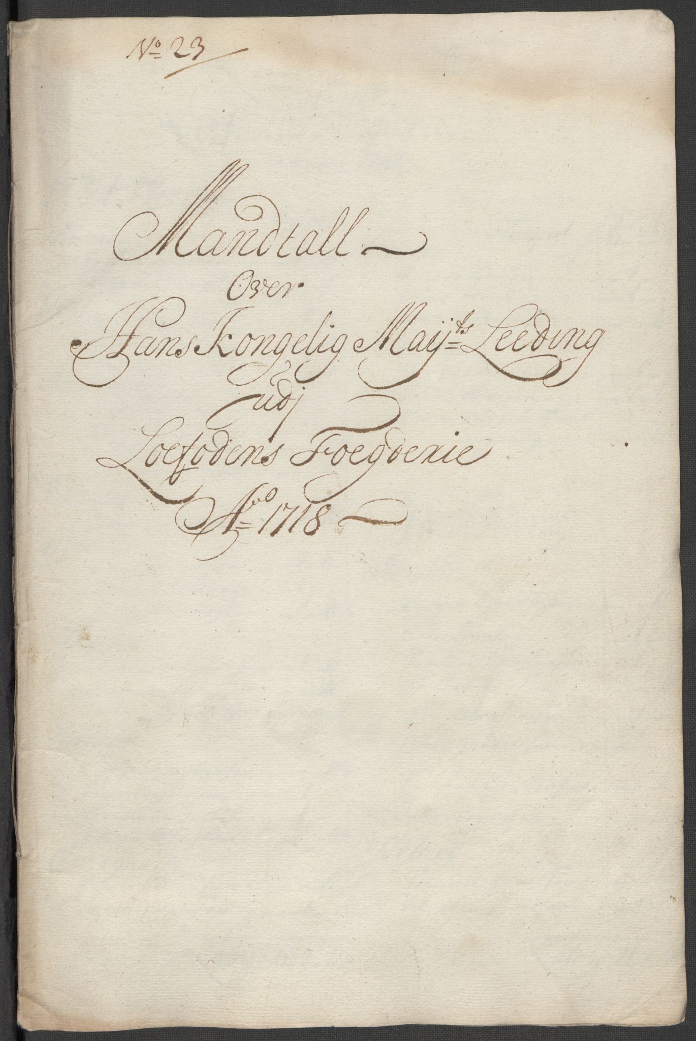 Rentekammeret inntil 1814, Reviderte regnskaper, Fogderegnskap, RA/EA-4092/R67/L4684: Fogderegnskap Vesterålen, Andenes og Lofoten, 1718, s. 234