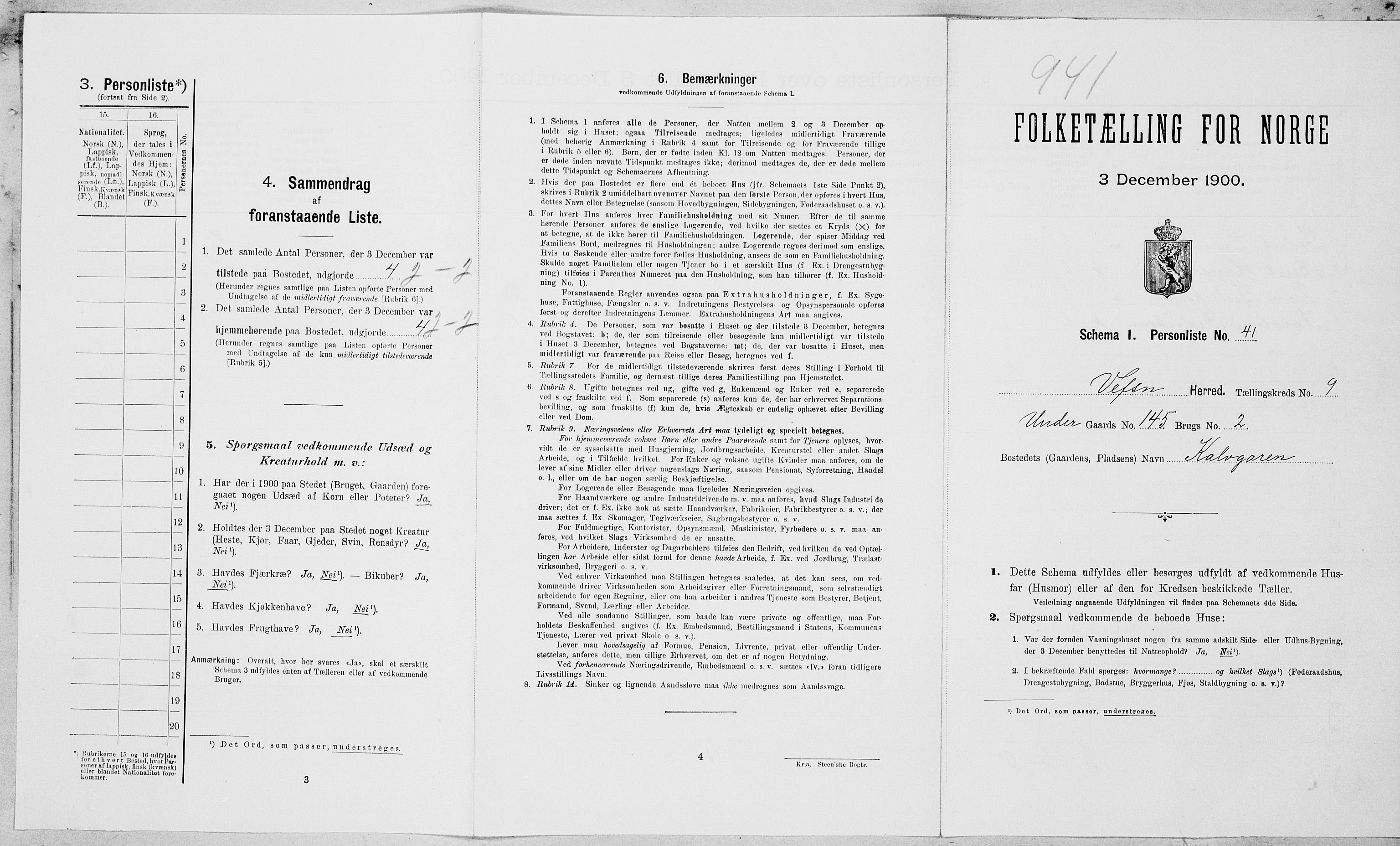 SAT, Folketelling 1900 for 1824 Vefsn herred, 1900, s. 837