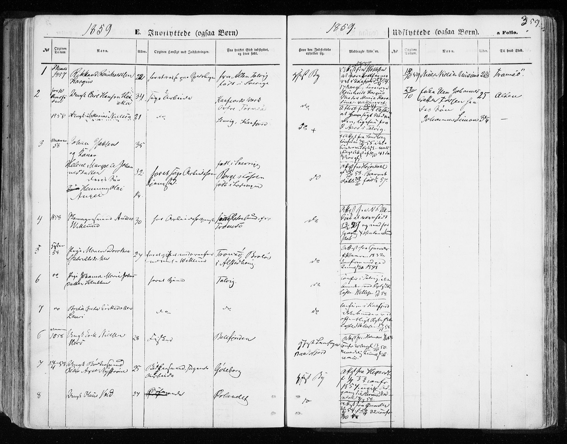 Hammerfest sokneprestkontor, AV/SATØ-S-1347/H/Ha/L0005.kirke: Ministerialbok nr. 5, 1857-1869, s. 359