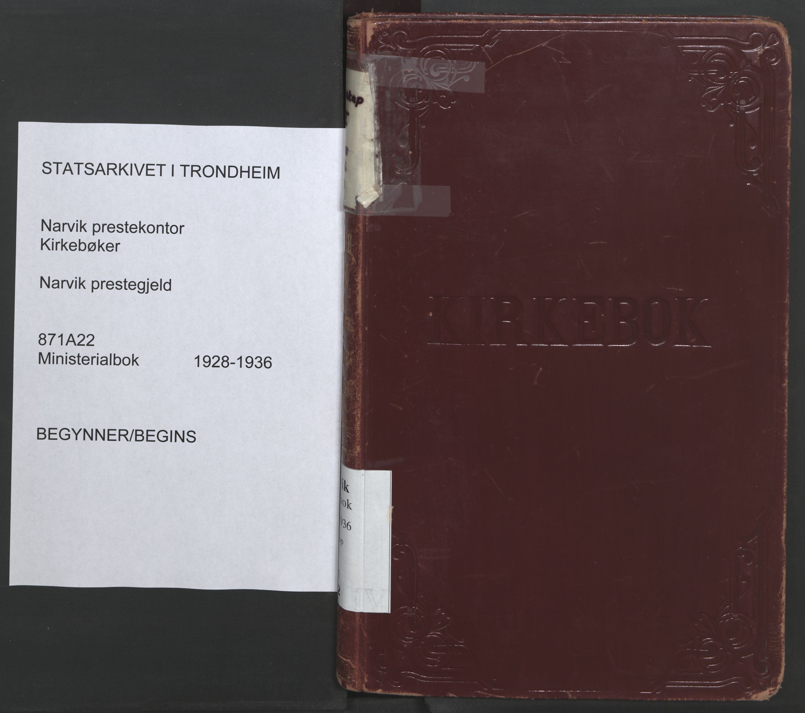 Ministerialprotokoller, klokkerbøker og fødselsregistre - Nordland, AV/SAT-A-1459/871/L1006: Ministerialbok nr. 871A22, 1928-1936