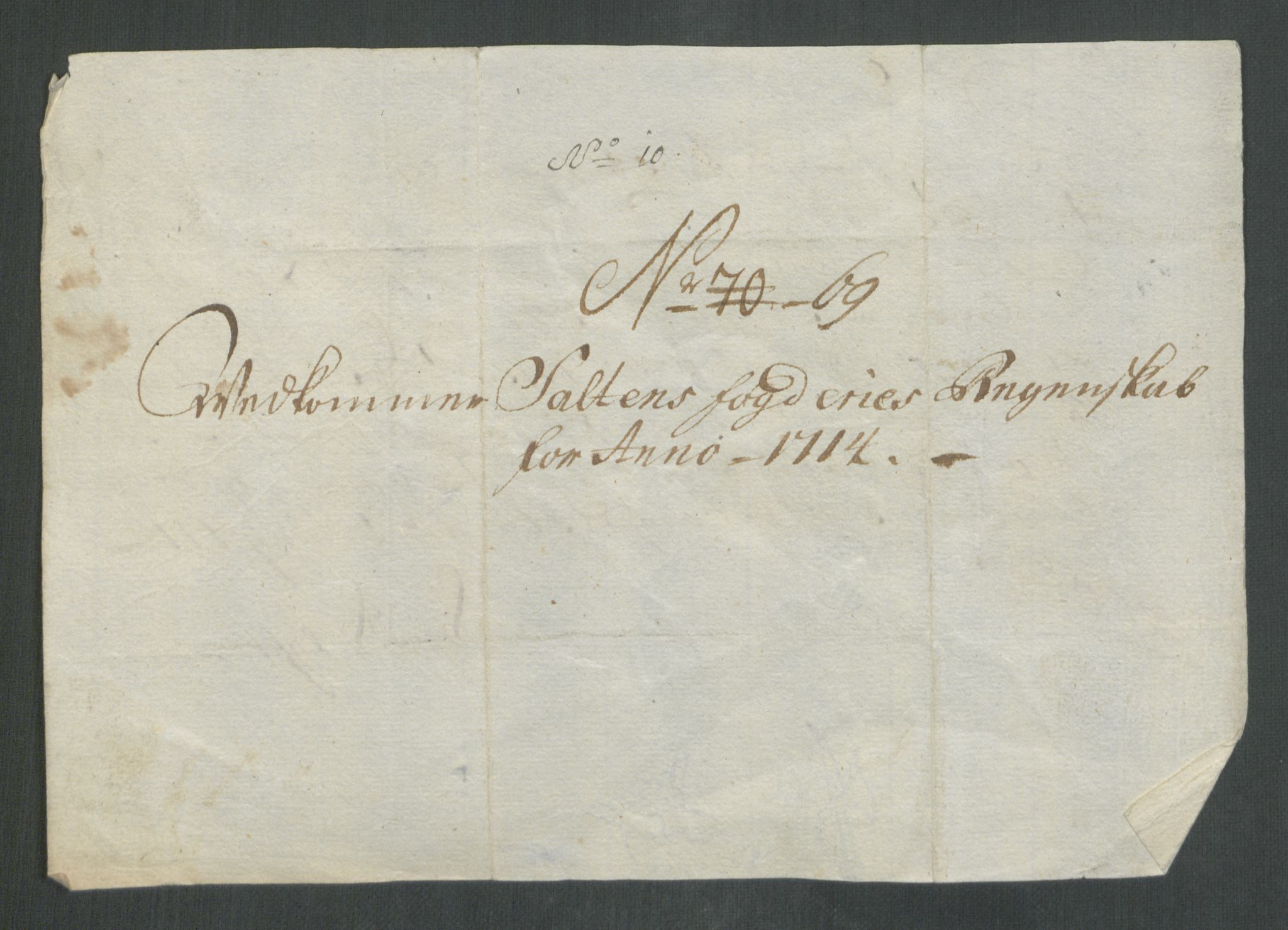 Rentekammeret inntil 1814, Reviderte regnskaper, Fogderegnskap, RA/EA-4092/R66/L4584: Fogderegnskap Salten, 1714, s. 353