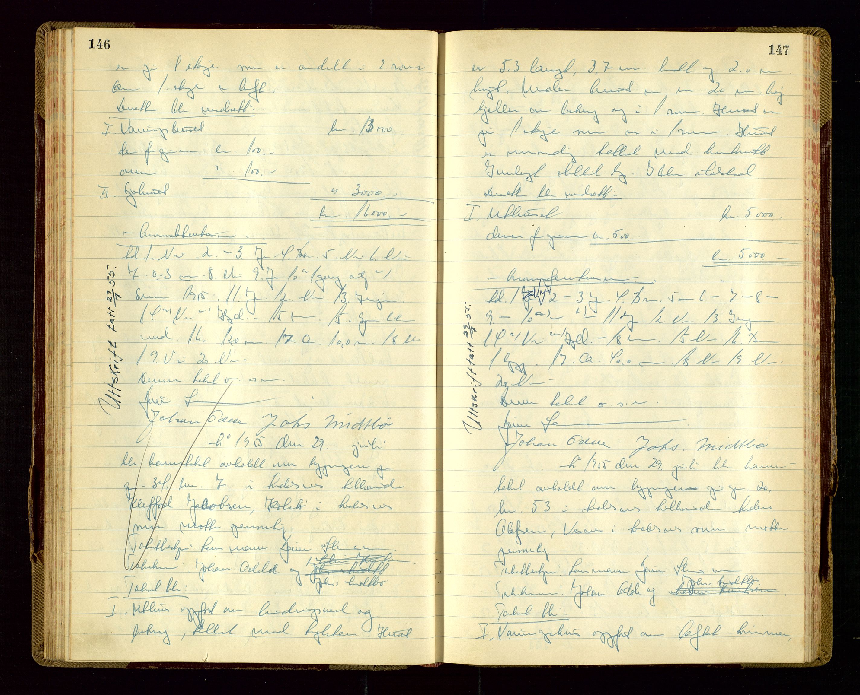 Avaldsnes lensmannskontor, AV/SAST-A-100286/Goa/L0009: "Branntakstprotokoll", 1955, s. 146-147