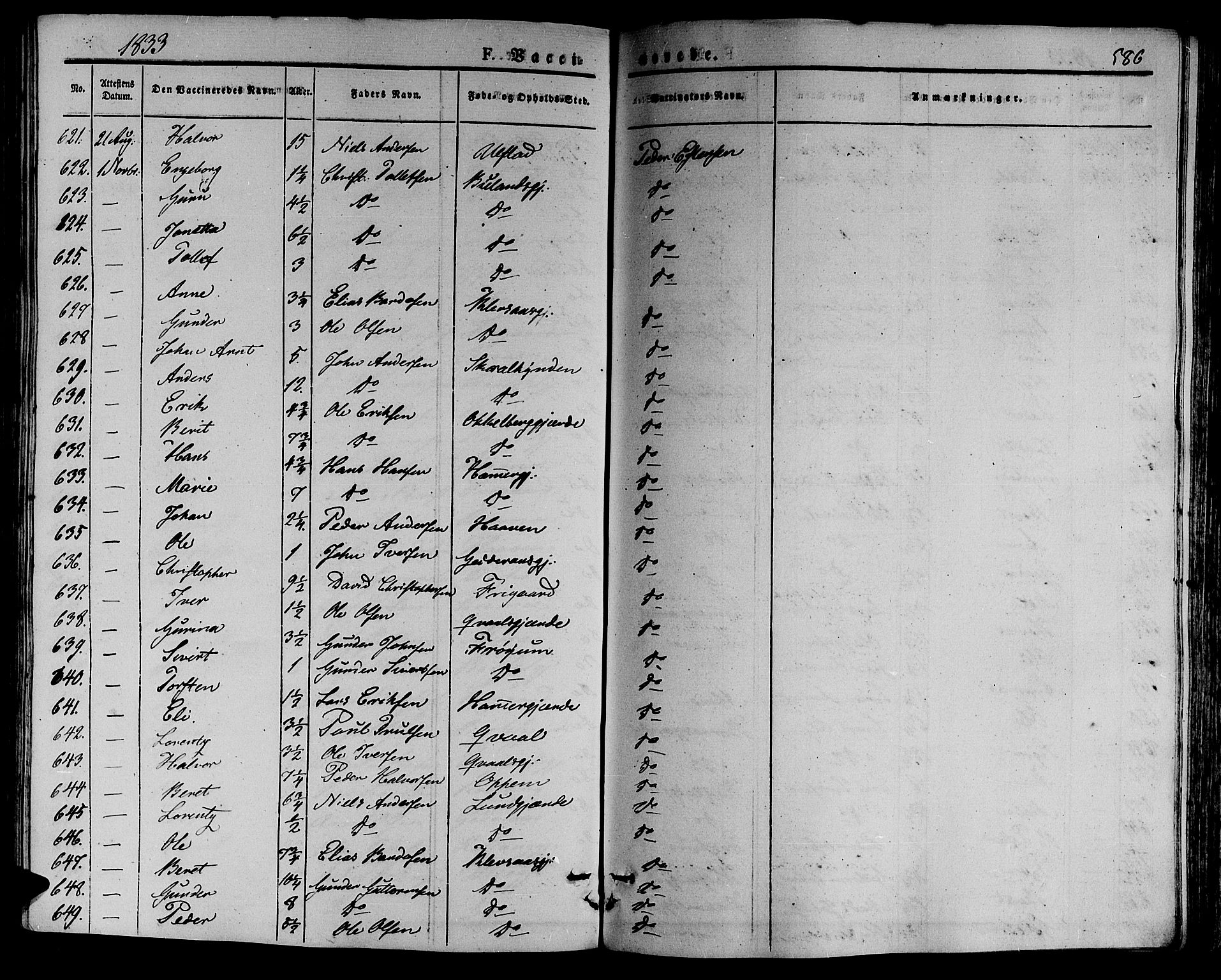 Ministerialprotokoller, klokkerbøker og fødselsregistre - Nord-Trøndelag, AV/SAT-A-1458/709/L0072: Ministerialbok nr. 709A12, 1833-1844, s. 586