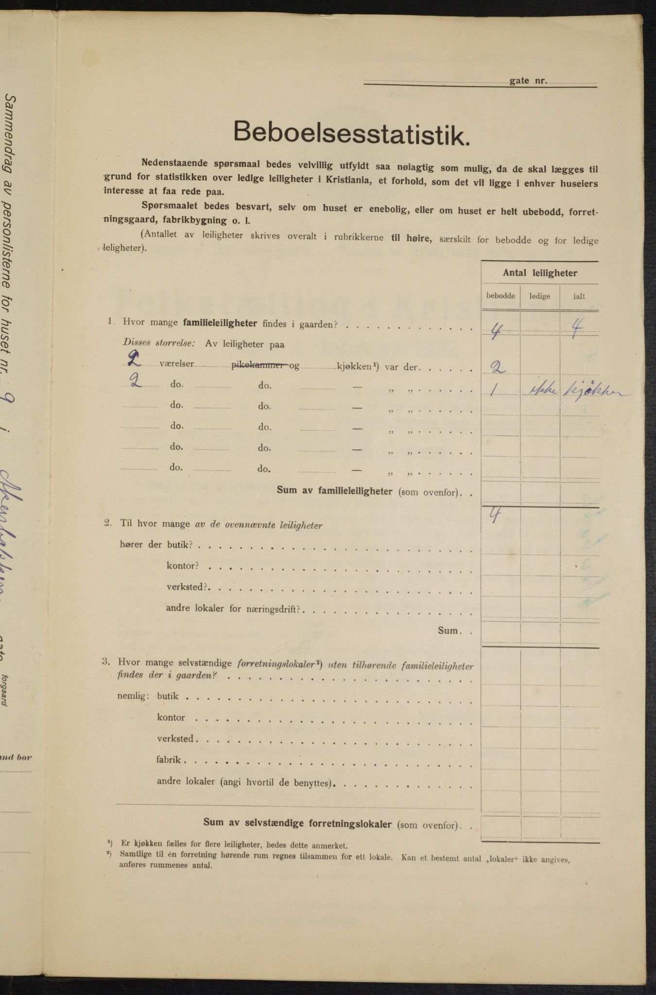 OBA, Kommunal folketelling 1.2.1915 for Kristiania, 1915, s. 42