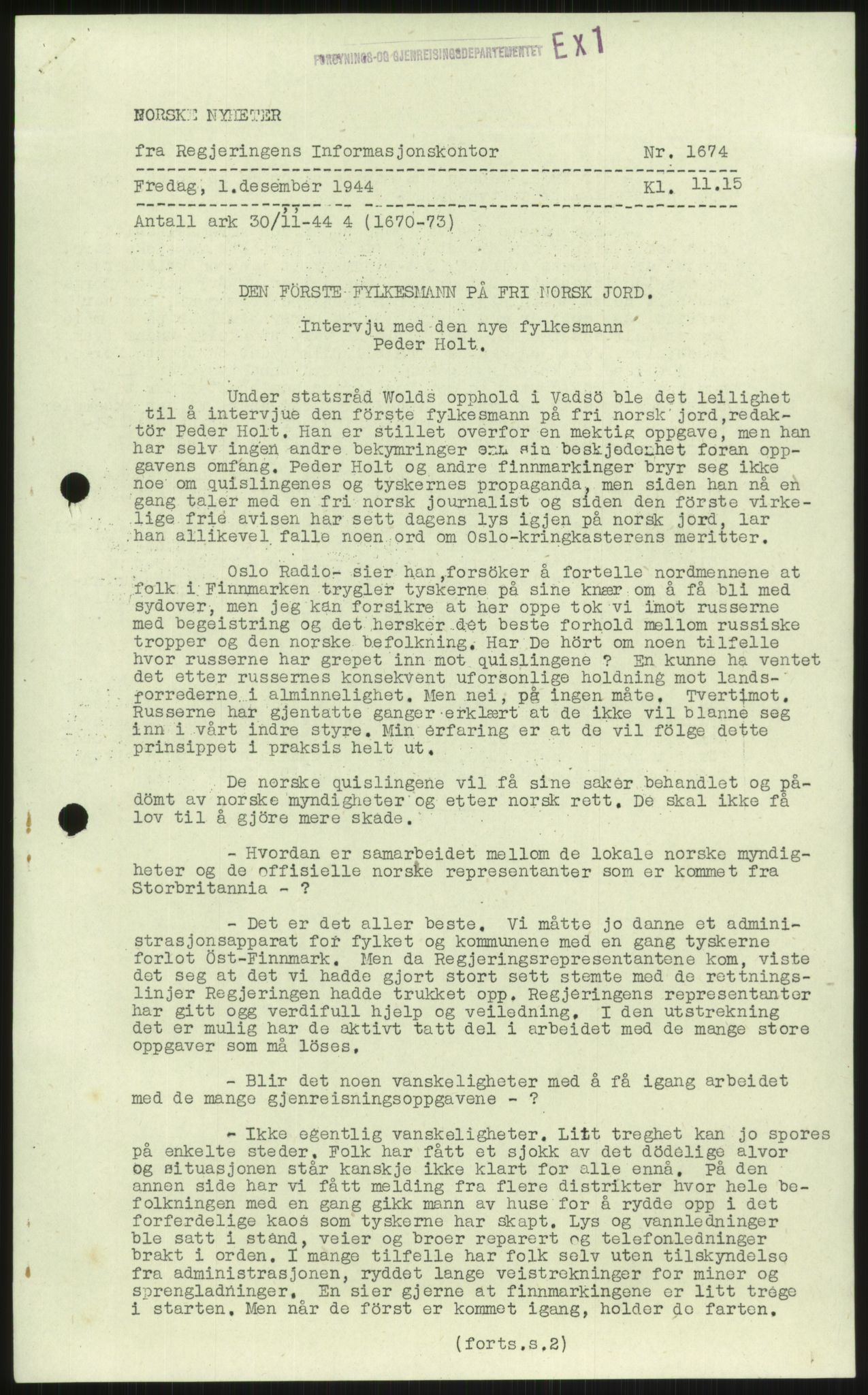Kommunaldepartementet, Den alminnelige avdeling, RA/S-1437/F/Fe, 1944-1945, s. 3