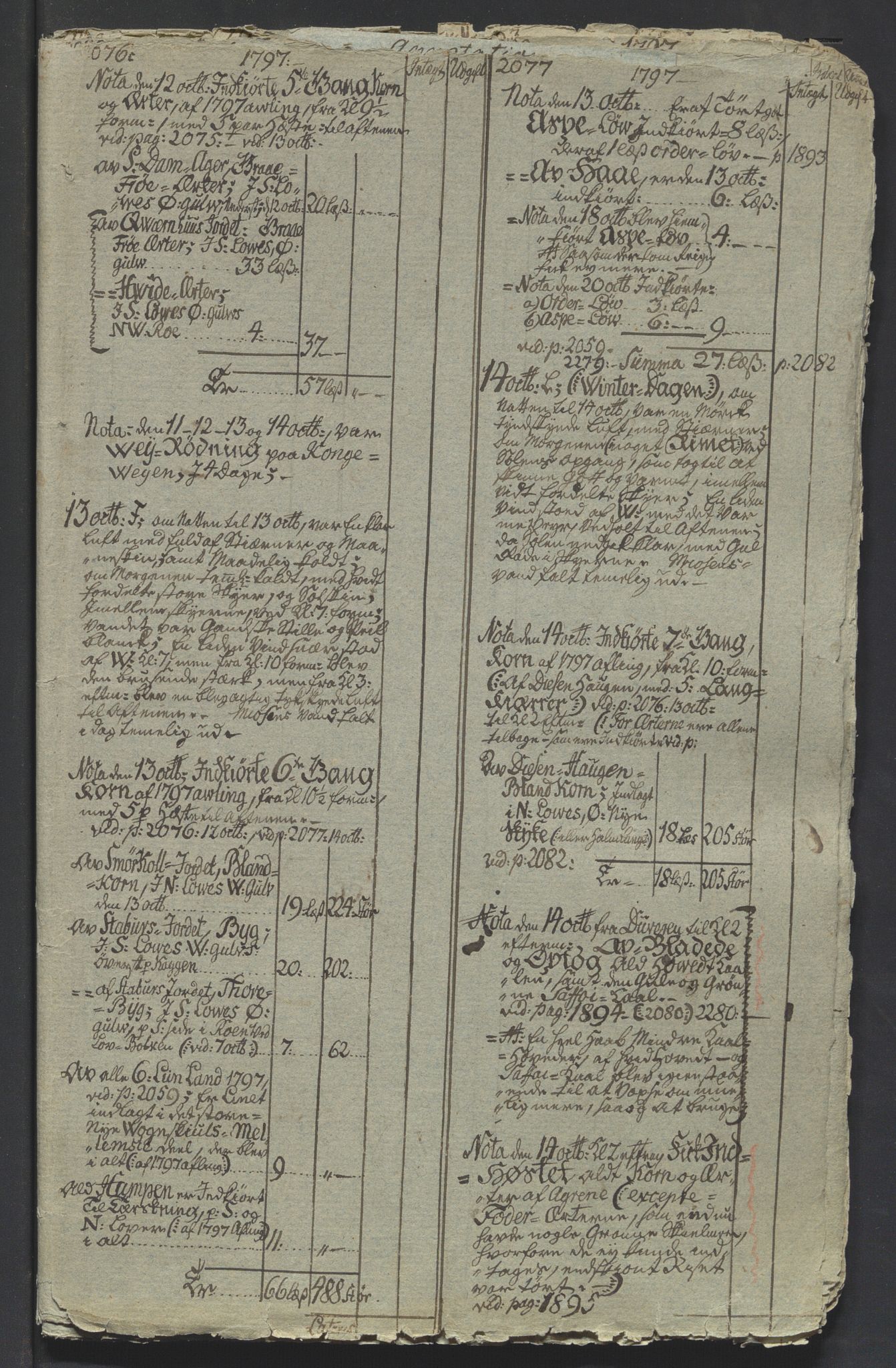 Åker i Vang, Hedmark, og familien Todderud, AV/SAH-ARK-010/G/Ga/L0003/0002: Dagbøker / Dagbok, 1797-1798