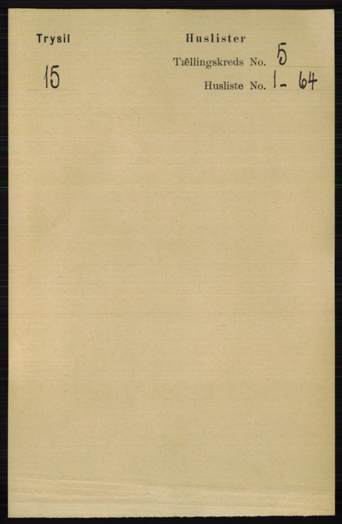 RA, Folketelling 1891 for 0428 Trysil herred, 1891, s. 2229
