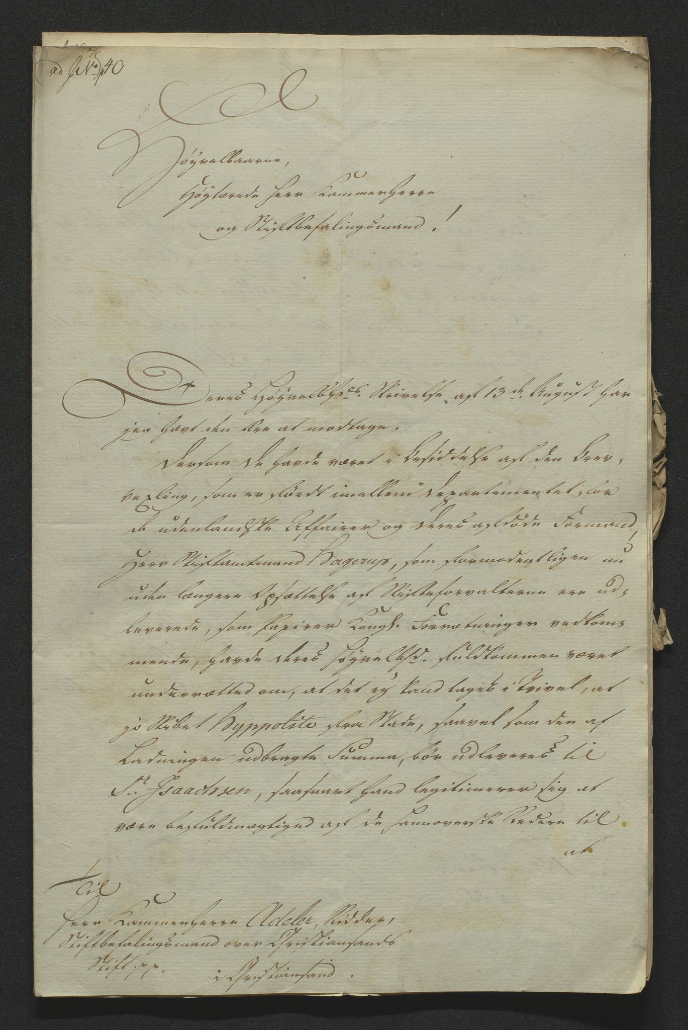 Stiftamtmannen i Kristiansand, SAK/1271-0005/D/Da/Daa/L0593: Departementet for de utenlandske saker, 1781-1812, s. 1