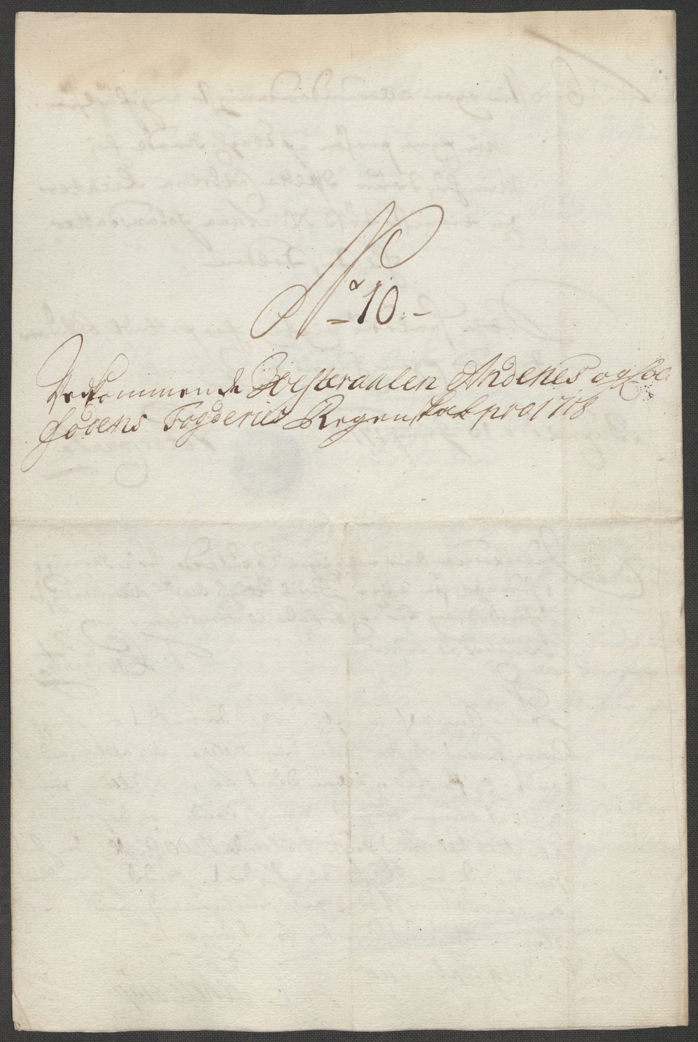 Rentekammeret inntil 1814, Reviderte regnskaper, Fogderegnskap, RA/EA-4092/R67/L4684: Fogderegnskap Vesterålen, Andenes og Lofoten, 1718, s. 152