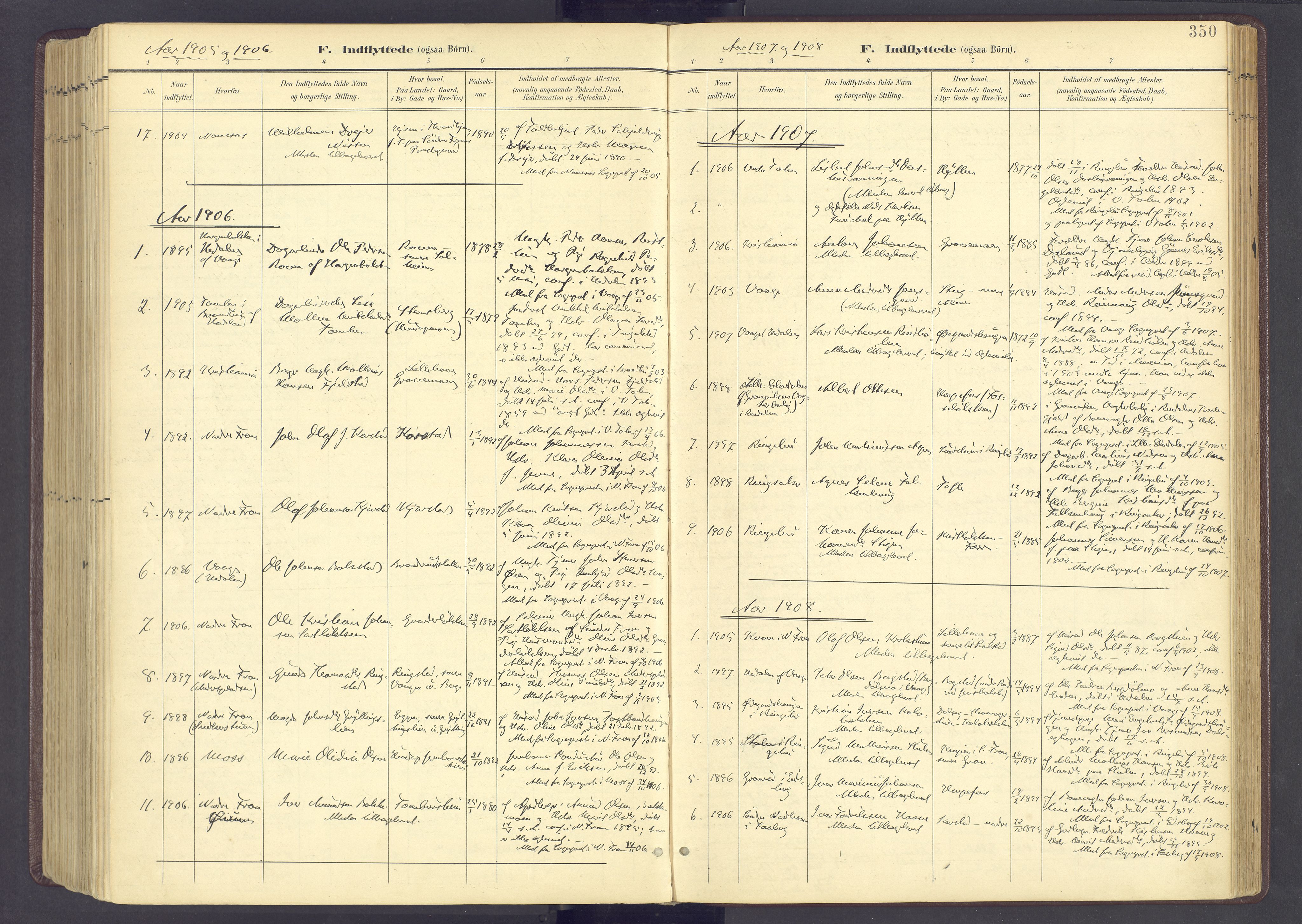 Sør-Fron prestekontor, AV/SAH-PREST-010/H/Ha/Haa/L0004: Ministerialbok nr. 4, 1898-1919, s. 350