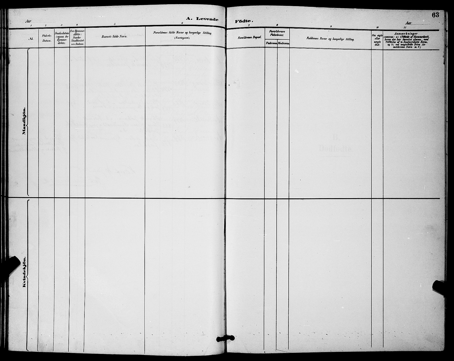 Sand/Bjarkøy sokneprestkontor, SATØ/S-0811/I/Ia/Iab/L0003klokker: Klokkerbok nr. 3, 1891-1904, s. 63