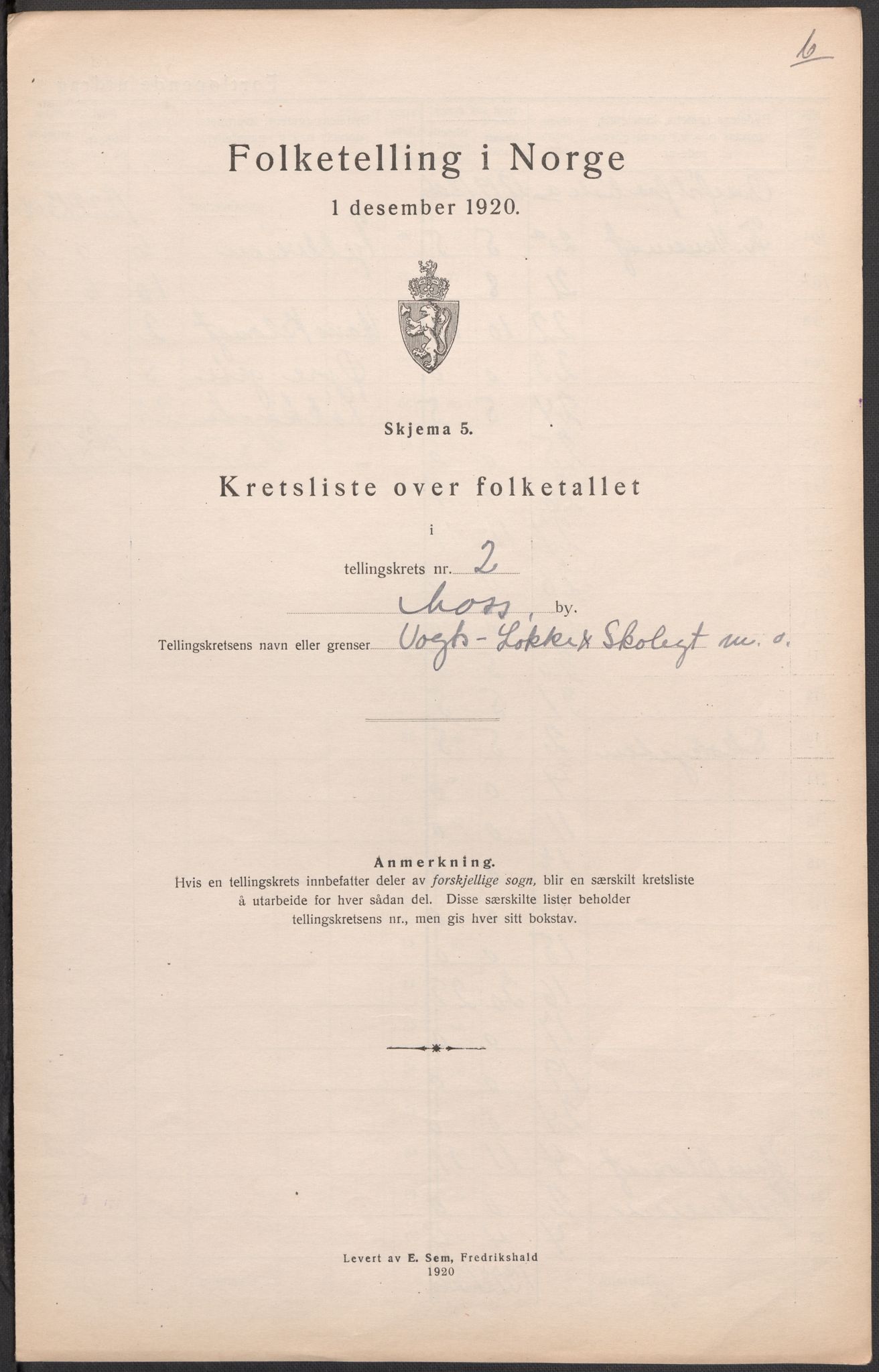 SAO, Folketelling 1920 for 0104 Moss kjøpstad, 1920, s. 13