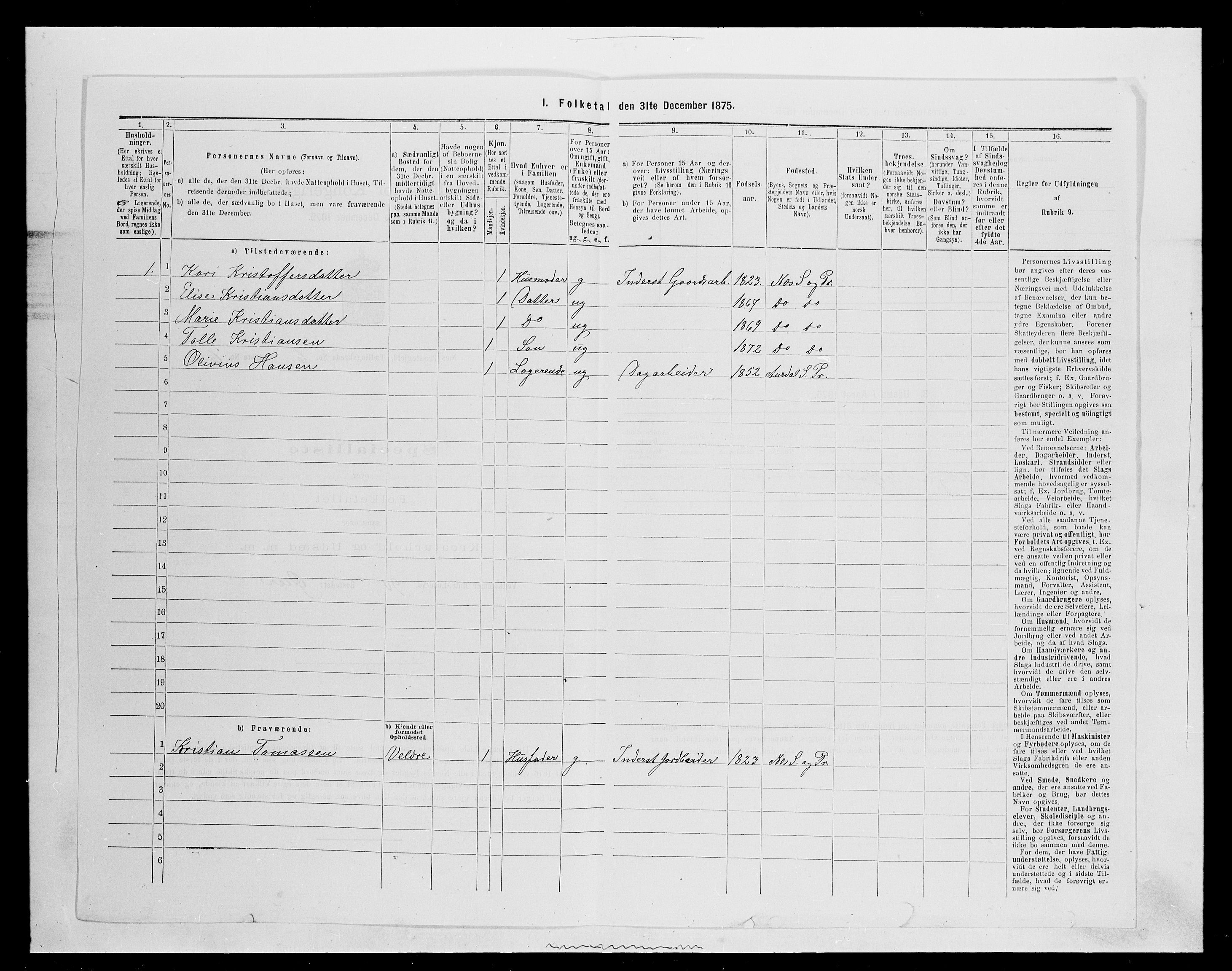 SAH, Folketelling 1875 for 0411P Nes prestegjeld, 1875, s. 959