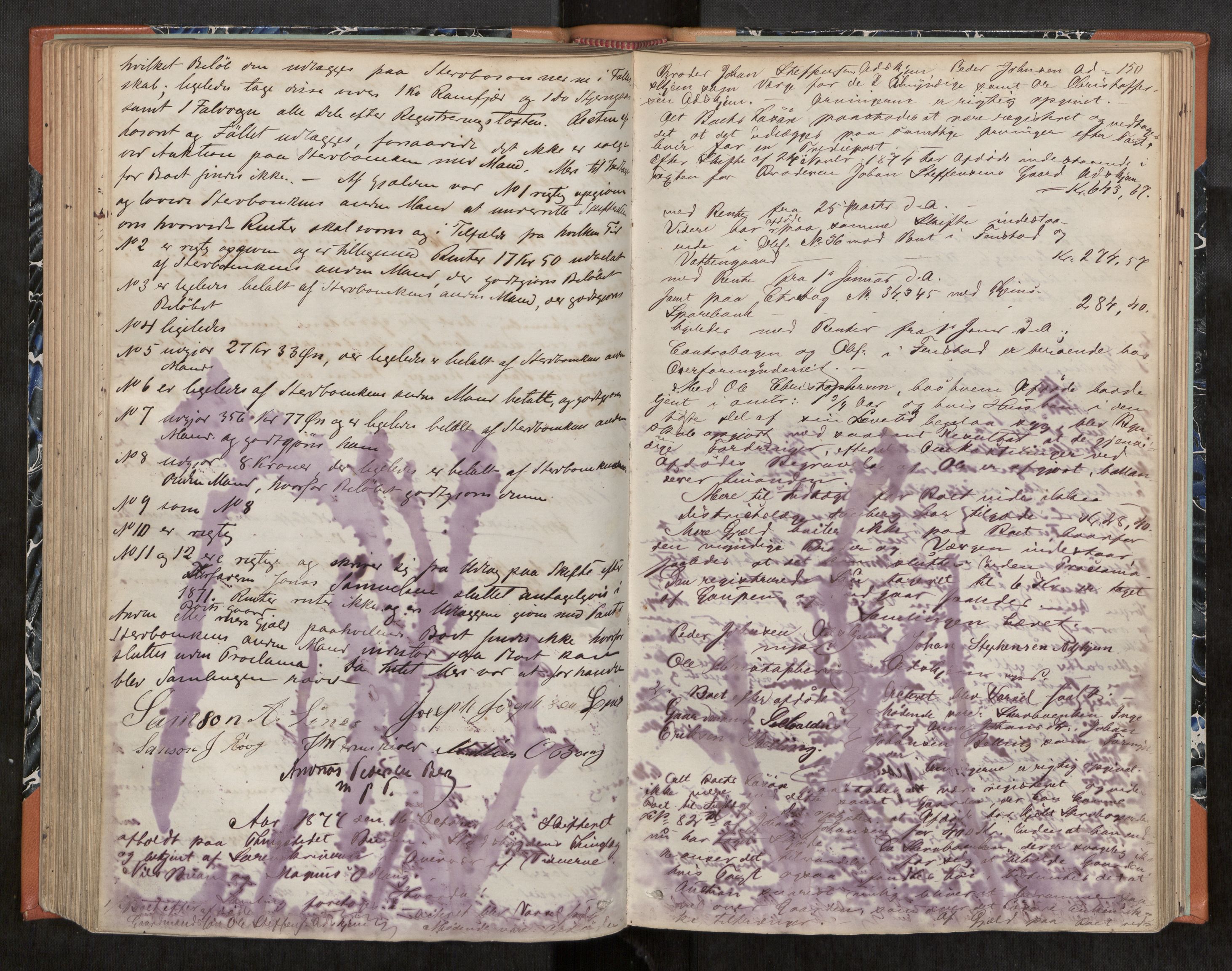 Fosen sorenskriveri, AV/SAT-A-1107/1/3/3B/L0004: Skiftebehandlingsprotokoll, 1868-1888, s. 150