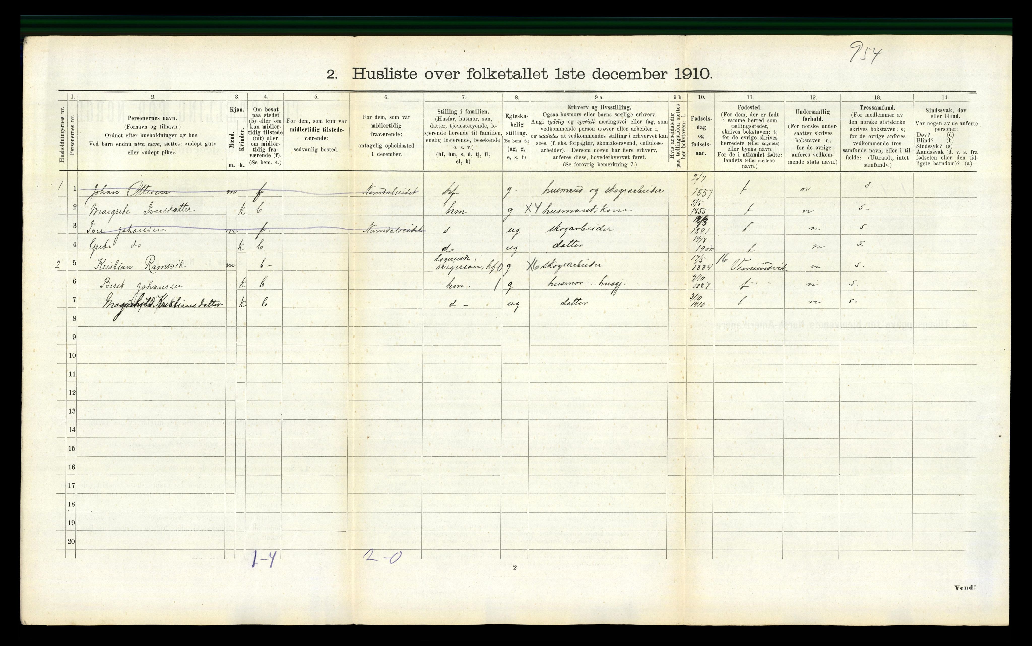 RA, Folketelling 1910 for 1744 Overhalla herred, 1910, s. 456