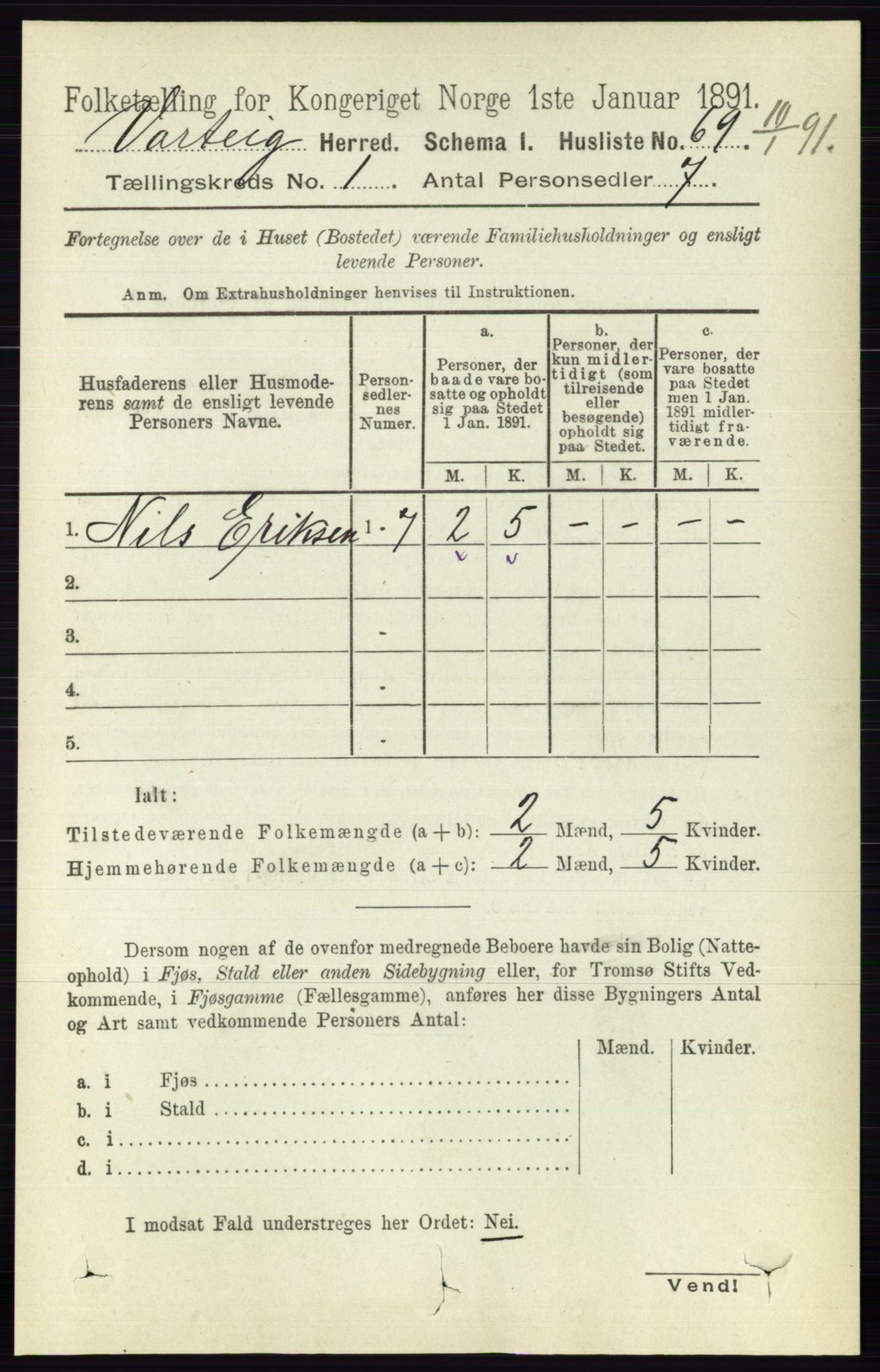 RA, Folketelling 1891 for 0114 Varteig herred, 1891, s. 84