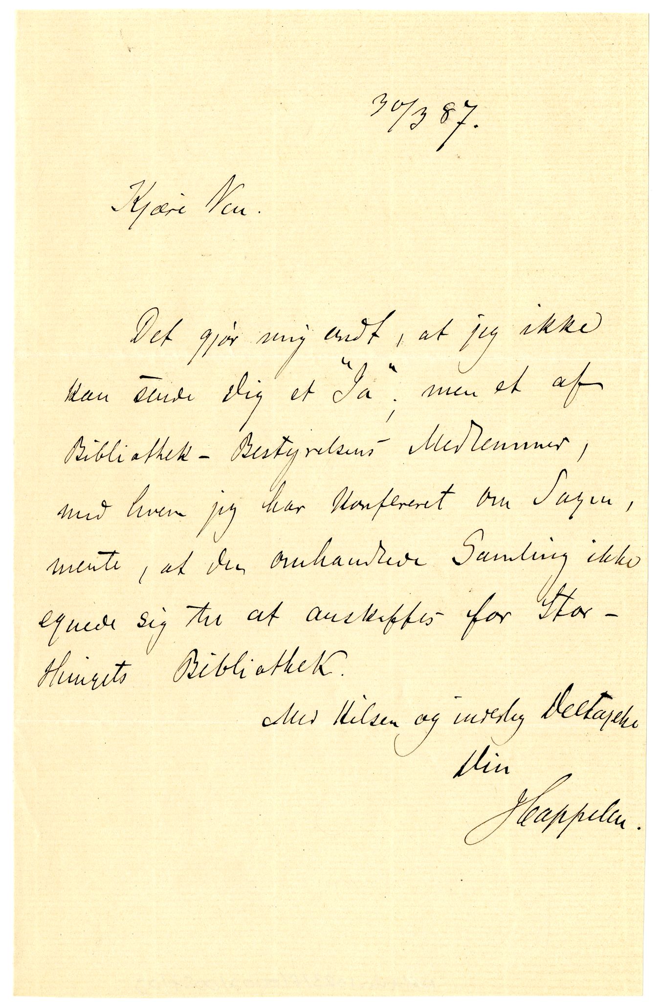 Diderik Maria Aalls brevsamling, NF/Ark-1023/F/L0002: D.M. Aalls brevsamling. B - C, 1799-1889, s. 299