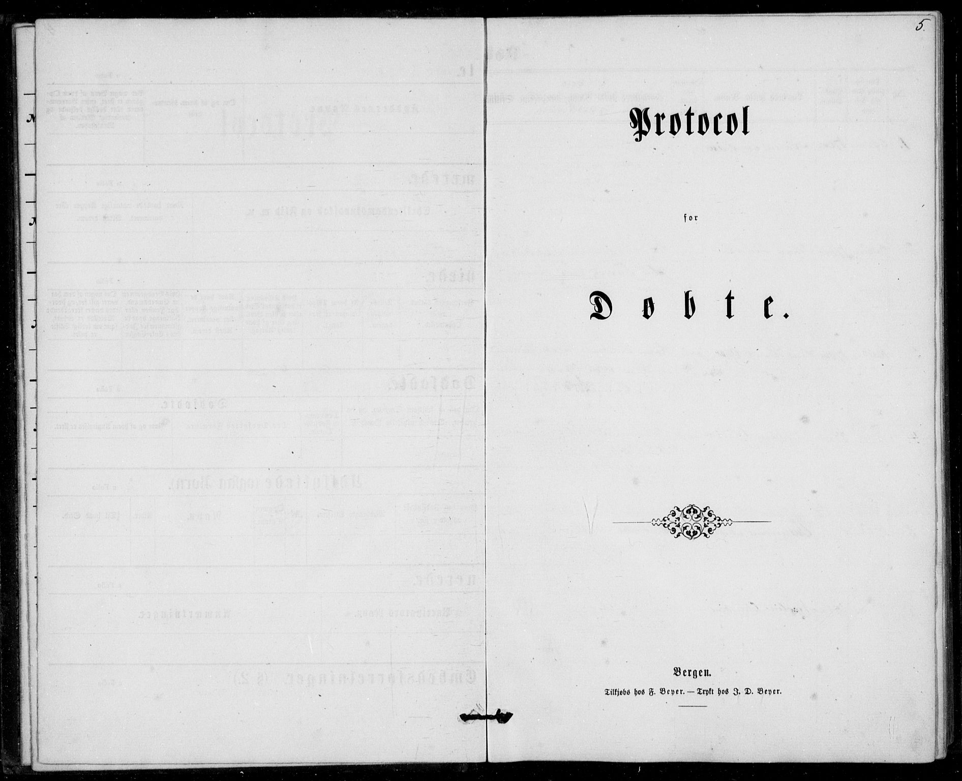 Fødselsstiftelsens sokneprestembete, ført av overlegen*, SAB/-: Ministerialbok nr. A 1, 1863-1883, s. 5