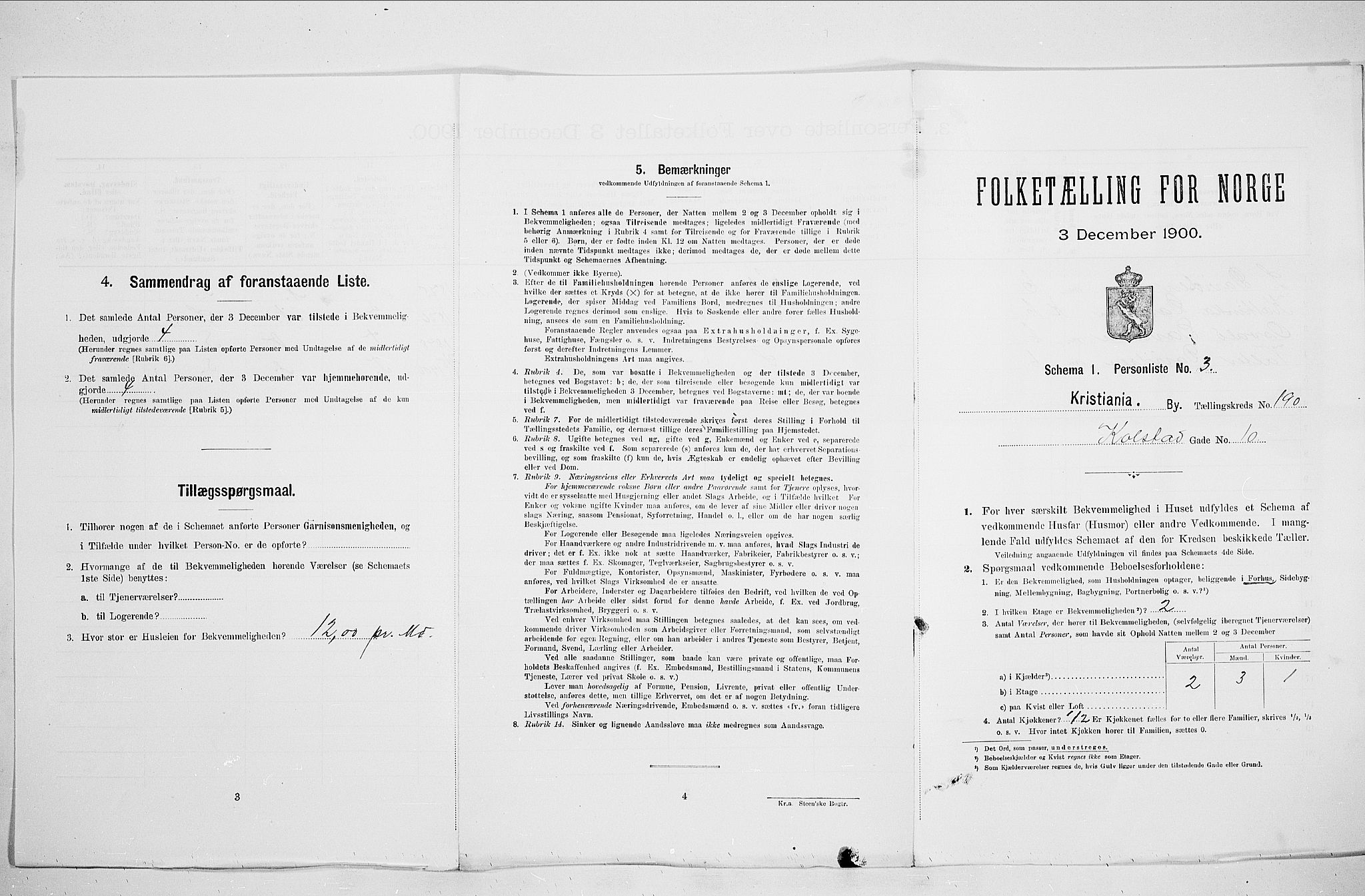 SAO, Folketelling 1900 for 0301 Kristiania kjøpstad, 1900, s. 48557