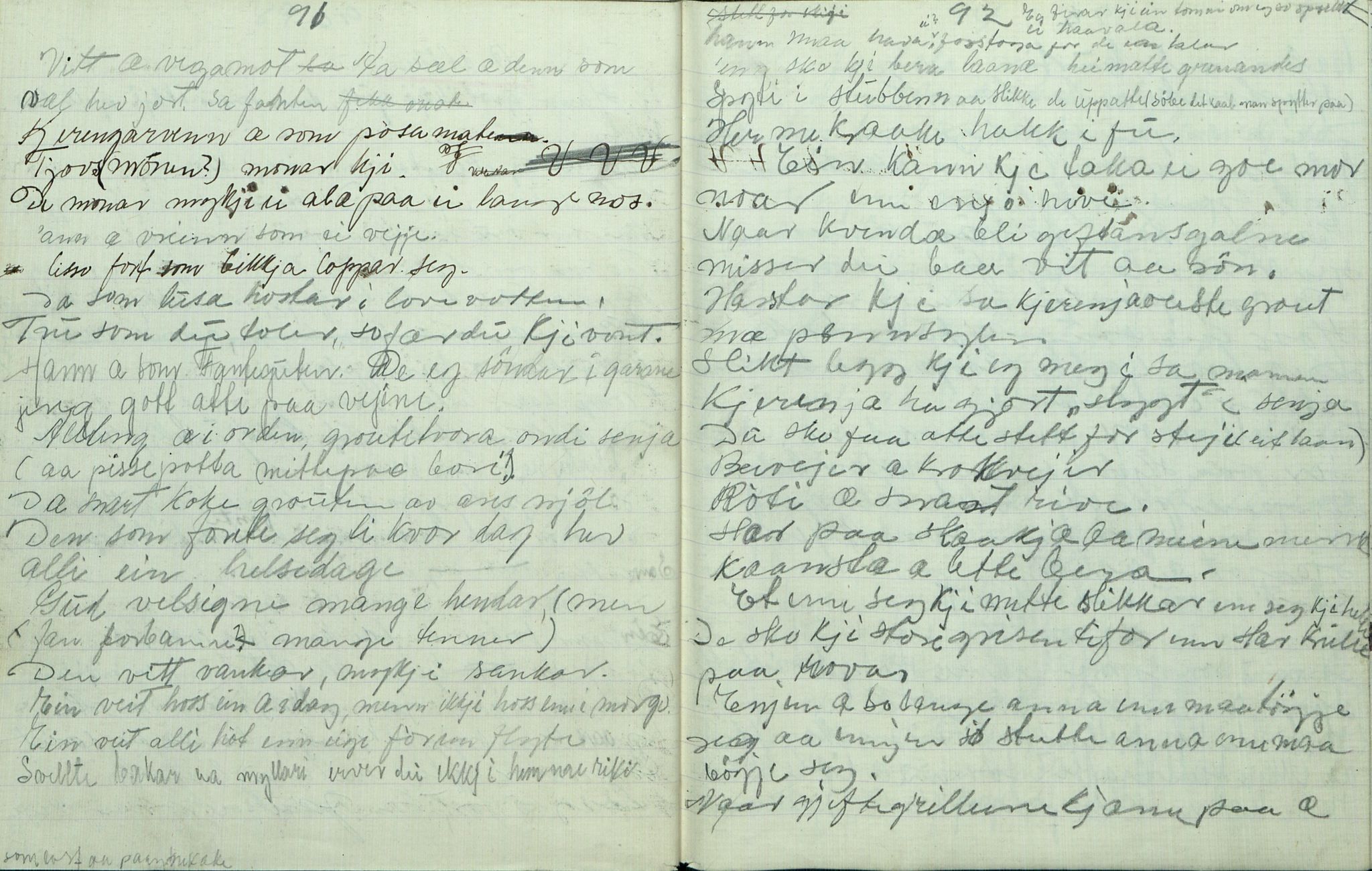 Rikard Berge, TEMU/TGM-A-1003/F/L0007/0037: 251-299 / 287 Oppskrifter av Vetle Aase, Mo, 1918, s. 91-92