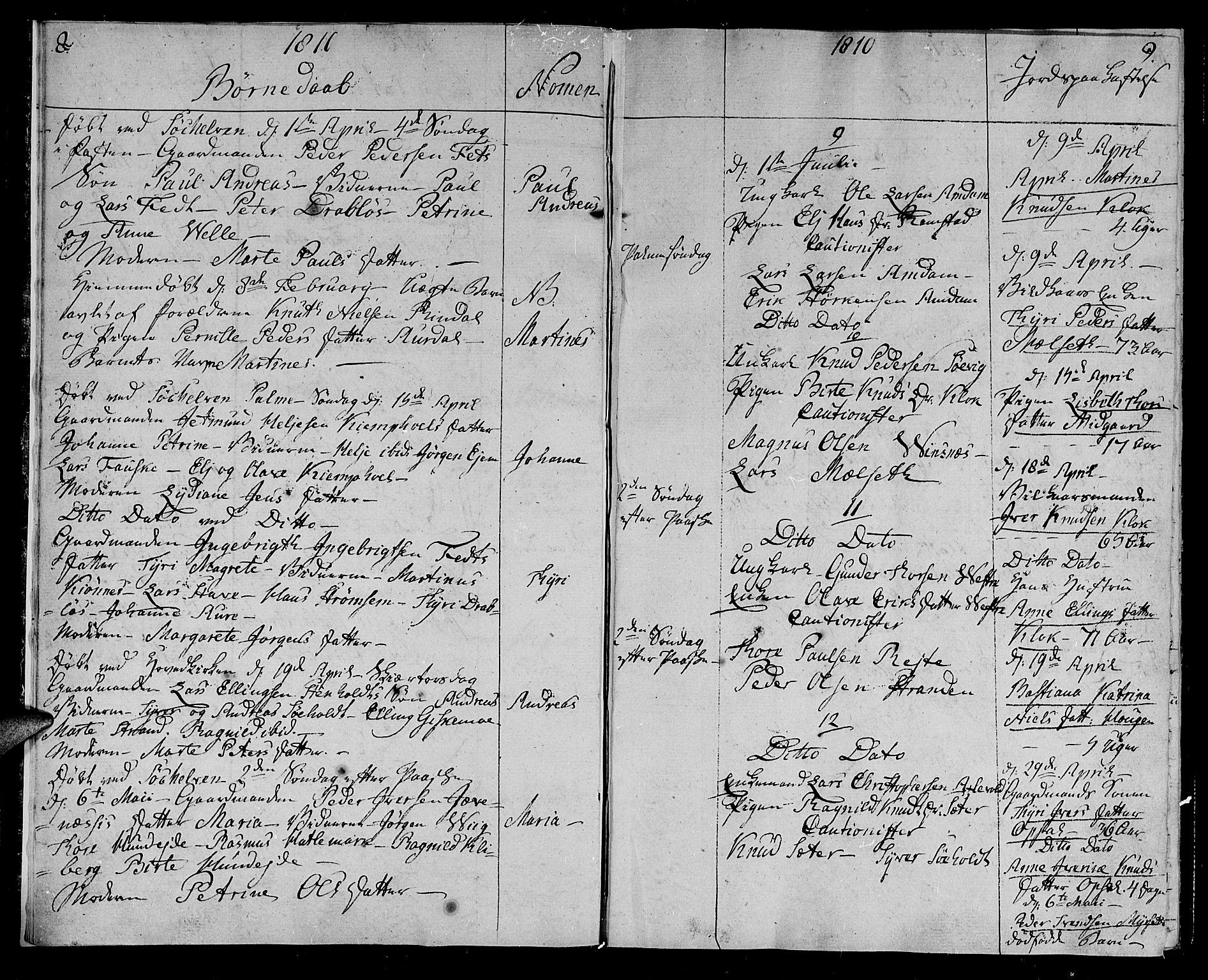 Ministerialprotokoller, klokkerbøker og fødselsregistre - Møre og Romsdal, AV/SAT-A-1454/522/L0309: Ministerialbok nr. 522A04, 1810-1816, s. 8-9