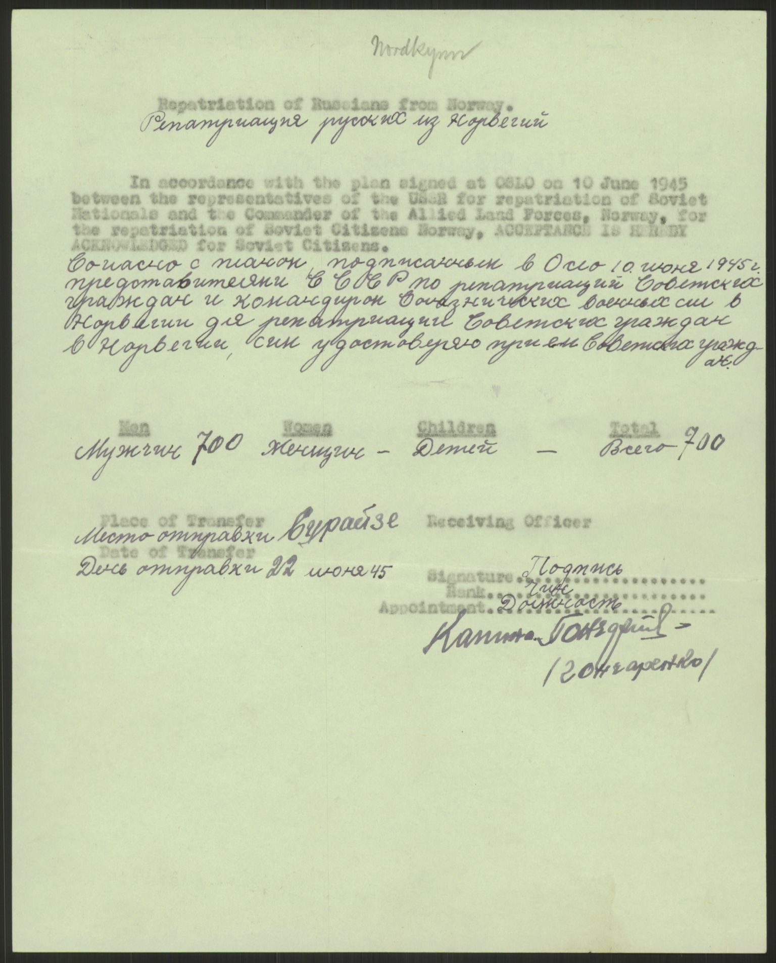 Flyktnings- og fangedirektoratet, Repatrieringskontoret, RA/S-1681/D/Db/L0023: Displaced Persons (DPs) og sivile tyskere, 1945-1948, s. 646