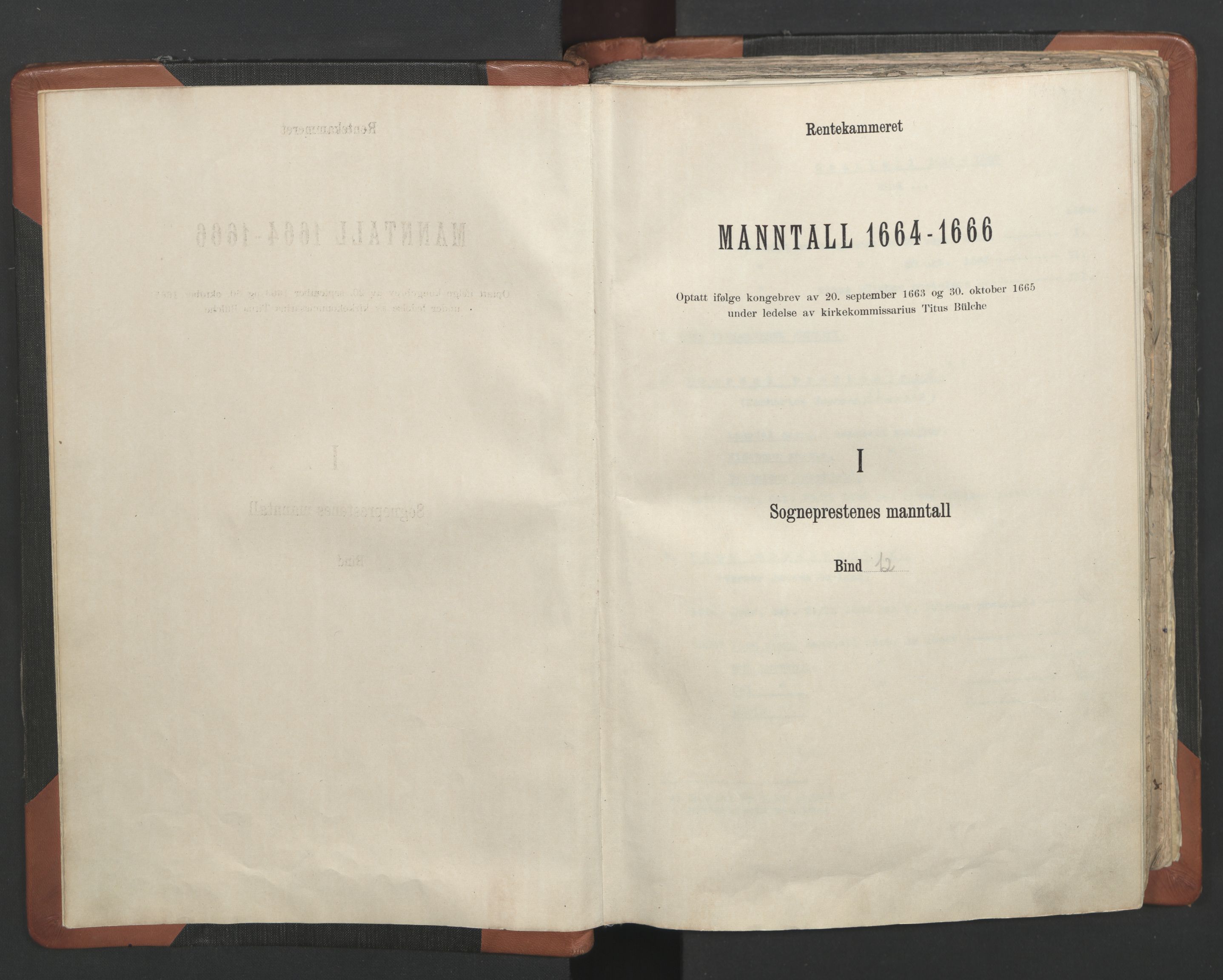 RA, Sogneprestenes manntall 1664-1666, nr. 12: Øvre Telemark prosti, Nedre Telemark prosti og Bamble prosti, 1664-1666