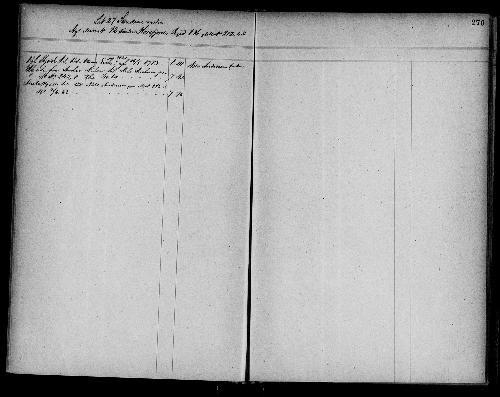 Alta fogderi/sorenskriveri, AV/SATØ-SATØ-5/1/K/Kb/Kba/L0011pantereg: Panteregister nr. 11, 1776, s. 270