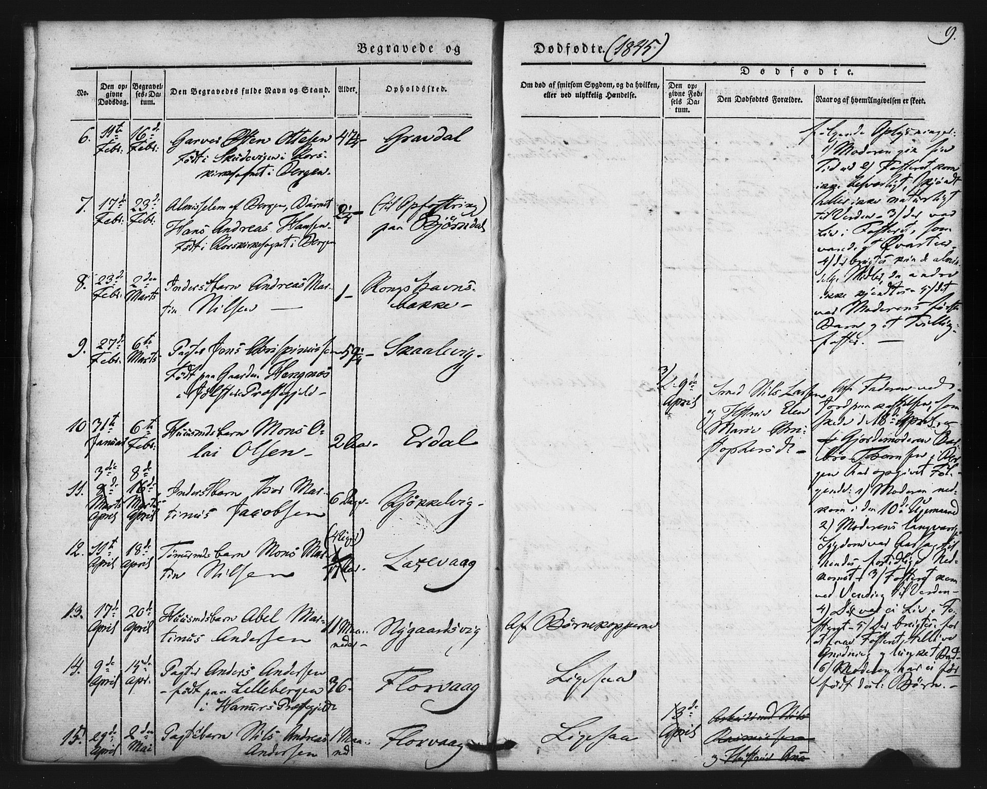Askøy Sokneprestembete, AV/SAB-A-74101/H/Ha/Haa/Haaa/L0007: Ministerialbok nr. A 7, 1842-1852, s. 9