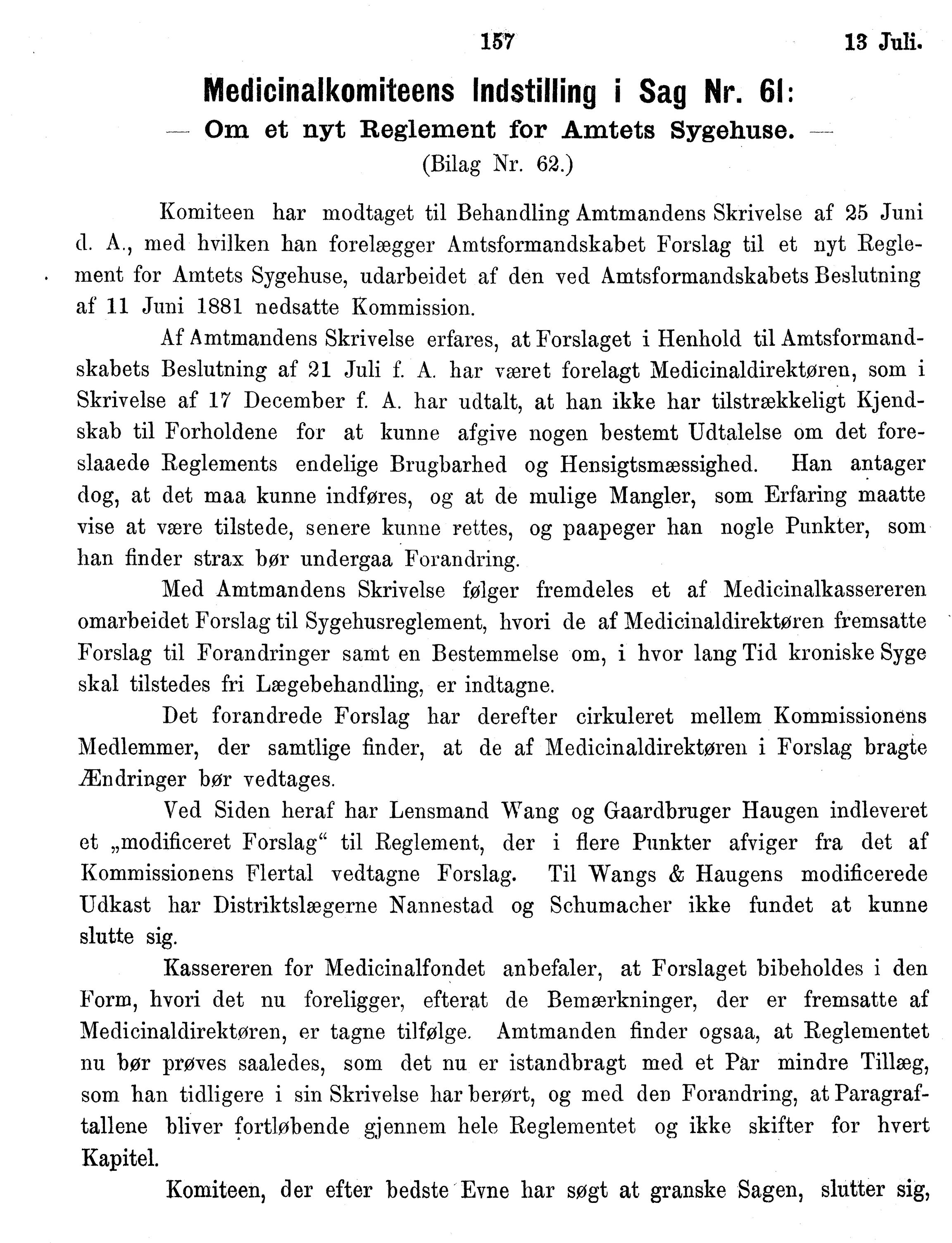 Nordland Fylkeskommune. Fylkestinget, AIN/NFK-17/176/A/Ac/L0014: Fylkestingsforhandlinger 1881-1885, 1881-1885