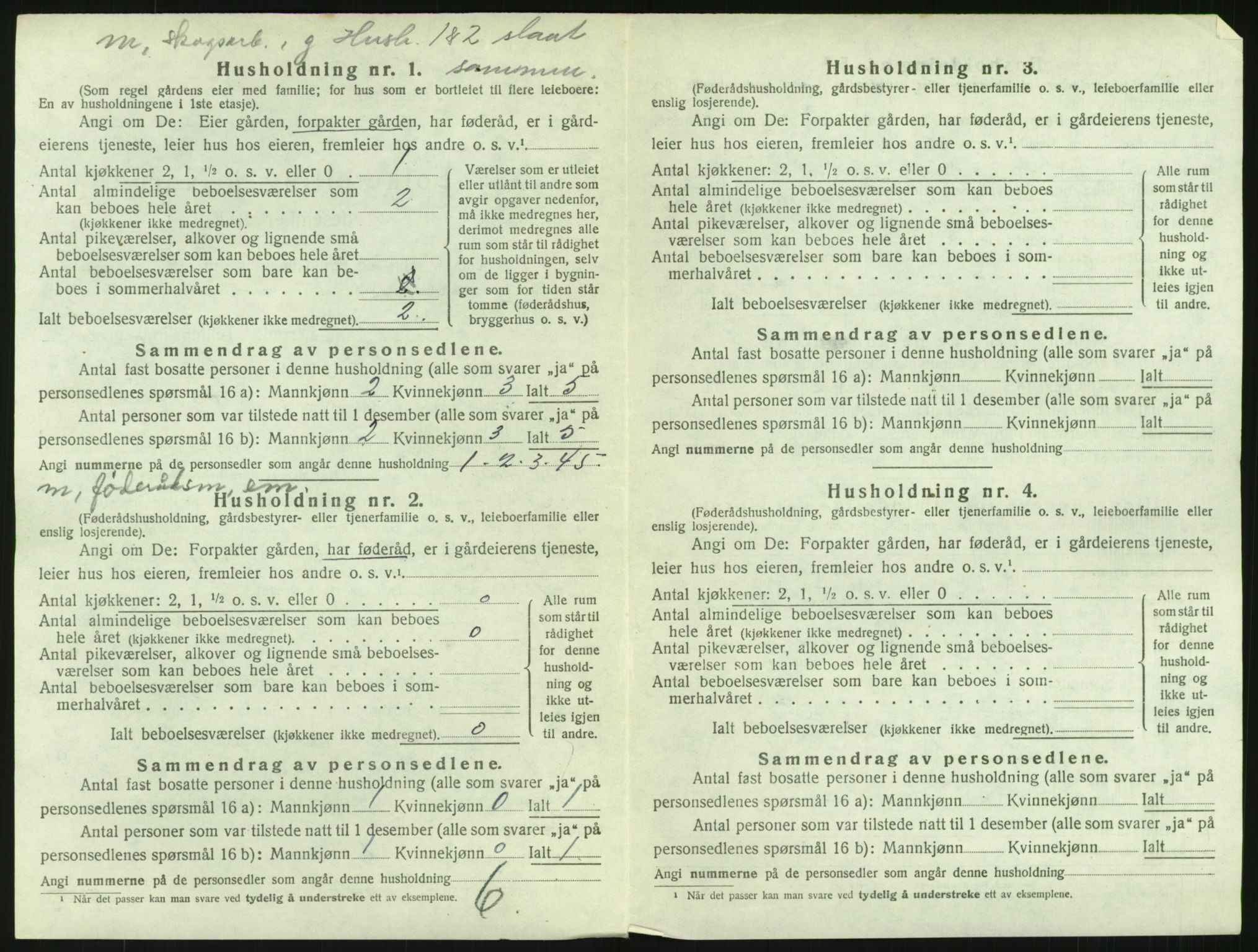 SAH, Folketelling 1920 for 0537 Fluberg herred, 1920, s. 43