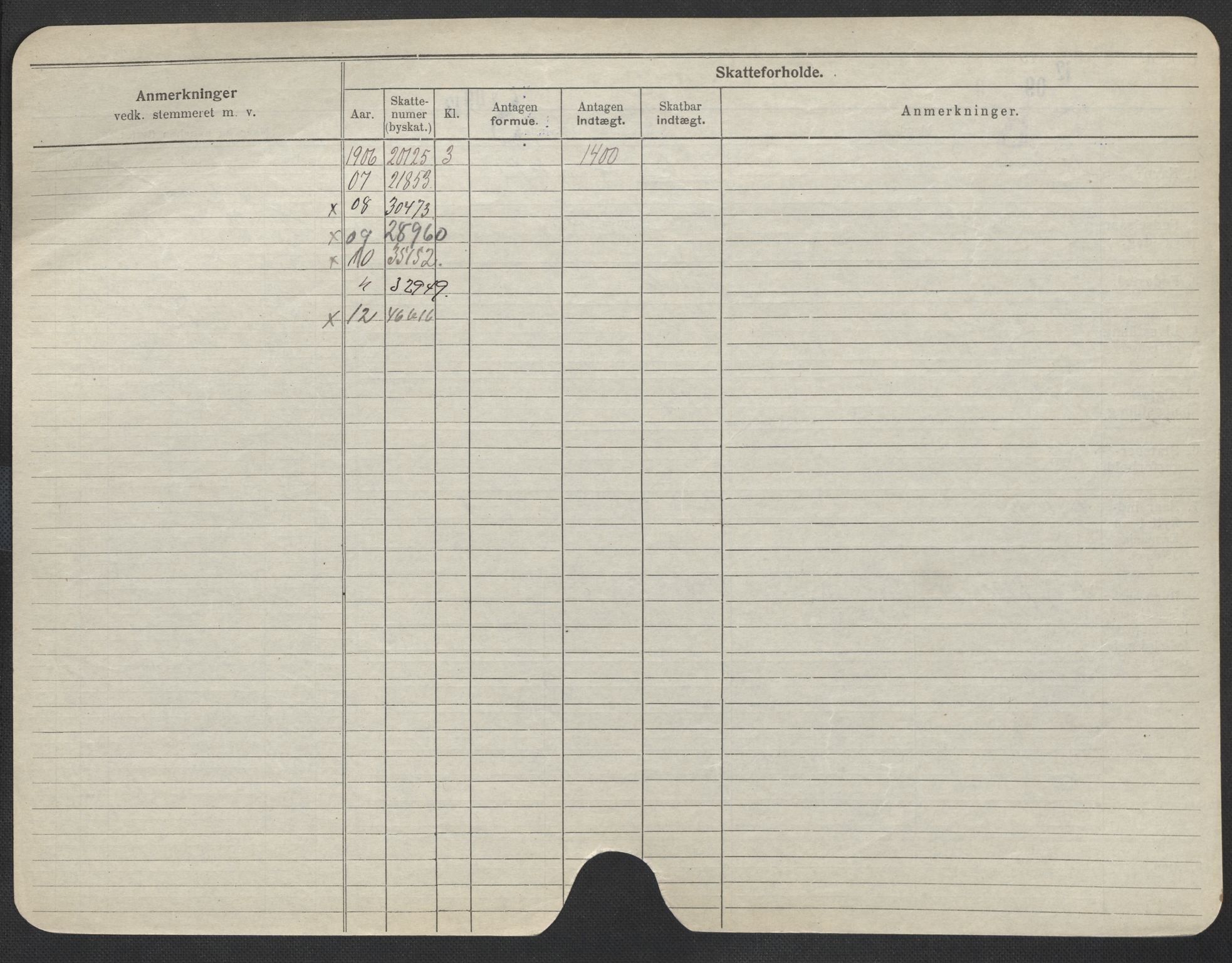 Oslo folkeregister, Registerkort, SAO/A-11715/F/Fa/Fac/L0010: Menn, 1906-1914, s. 301b