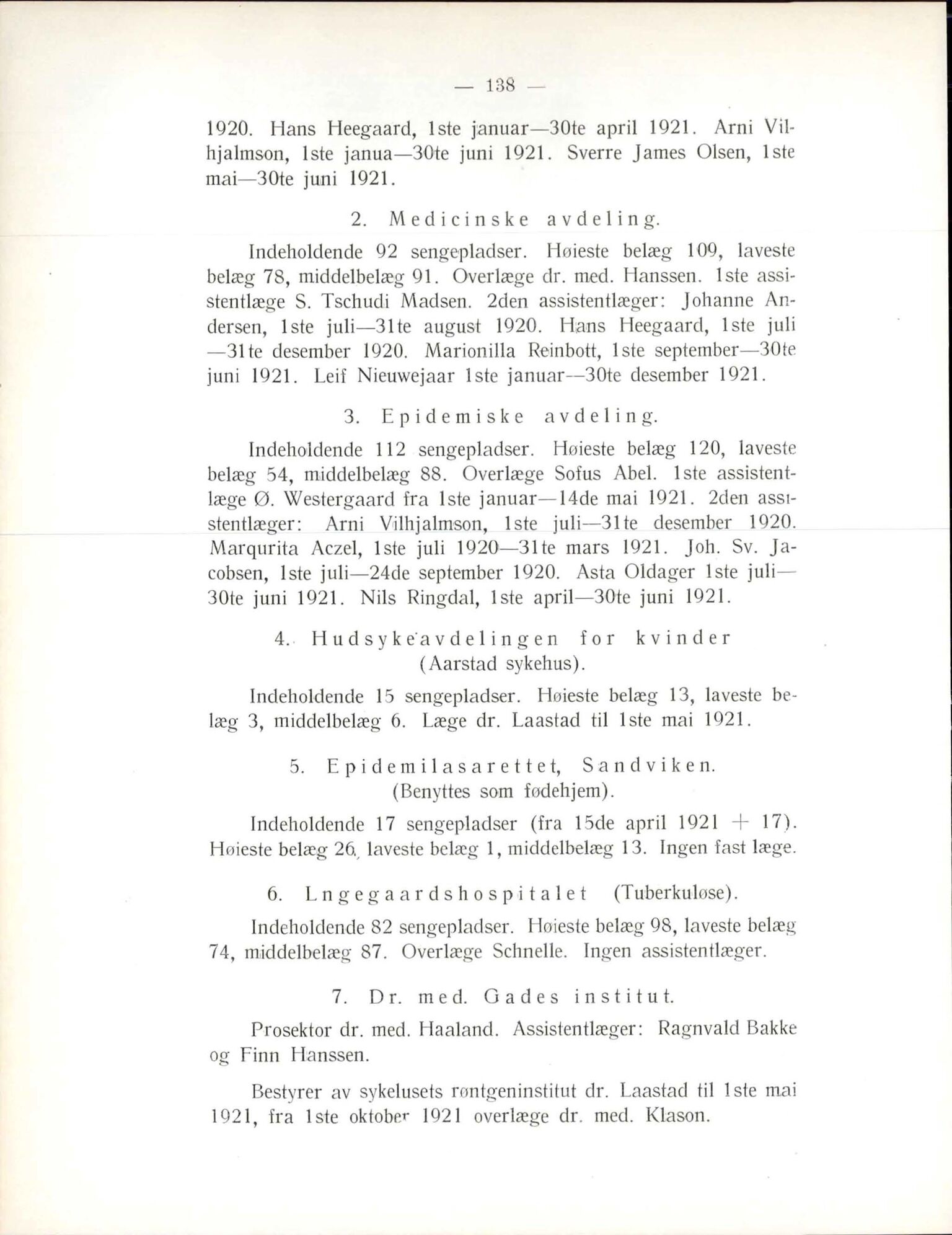 Haukeland Sykehus, Direktøren, BBA/A-2050.04/Æa/L0002: Årsberetninger 1914-1921, 1914-1921, s. 123