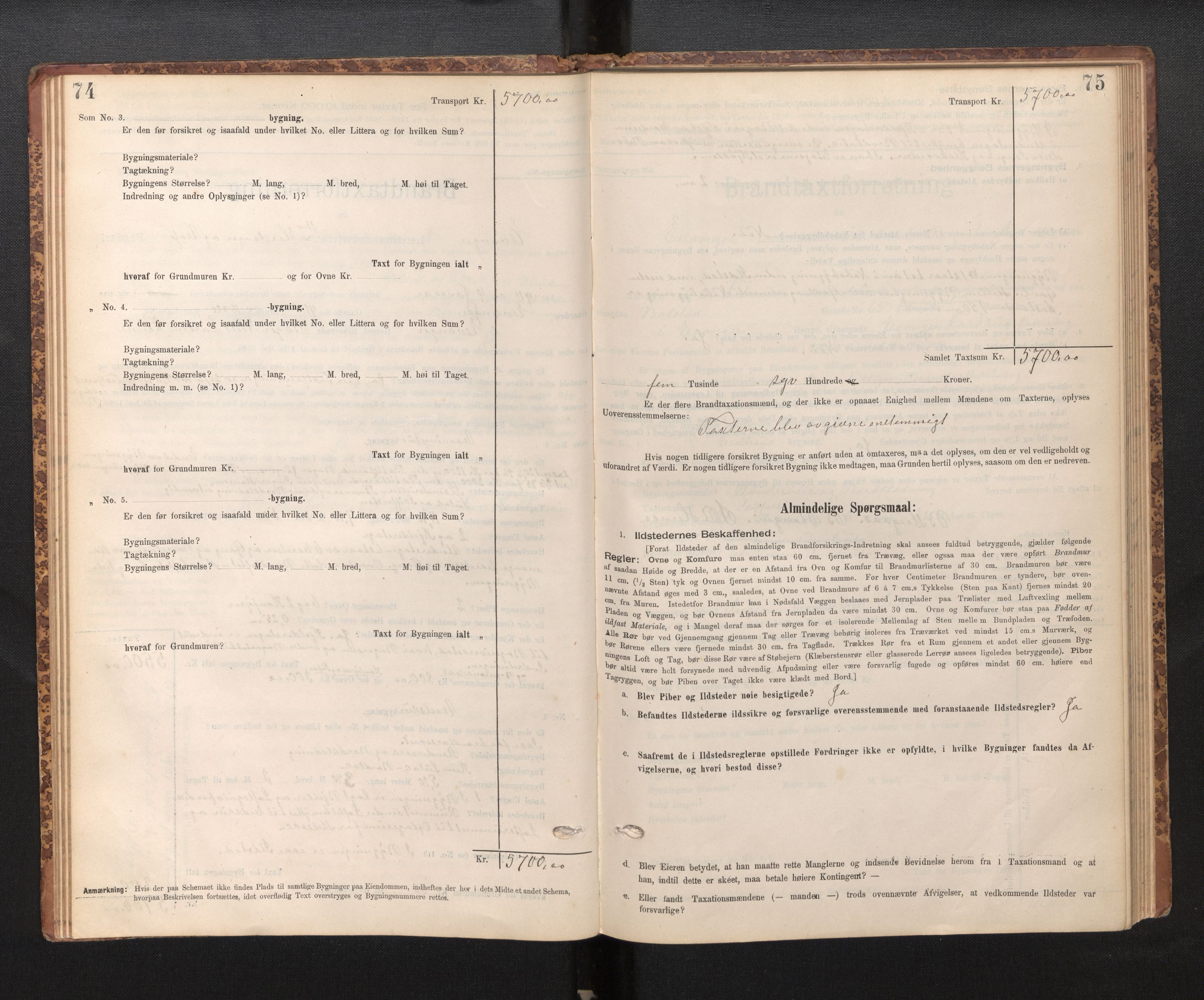 Lensmannen i Evanger, SAB/A-31701/0012/L0005: Branntakstprotokoll, skjematakst, 1895-1935, s. 74-75