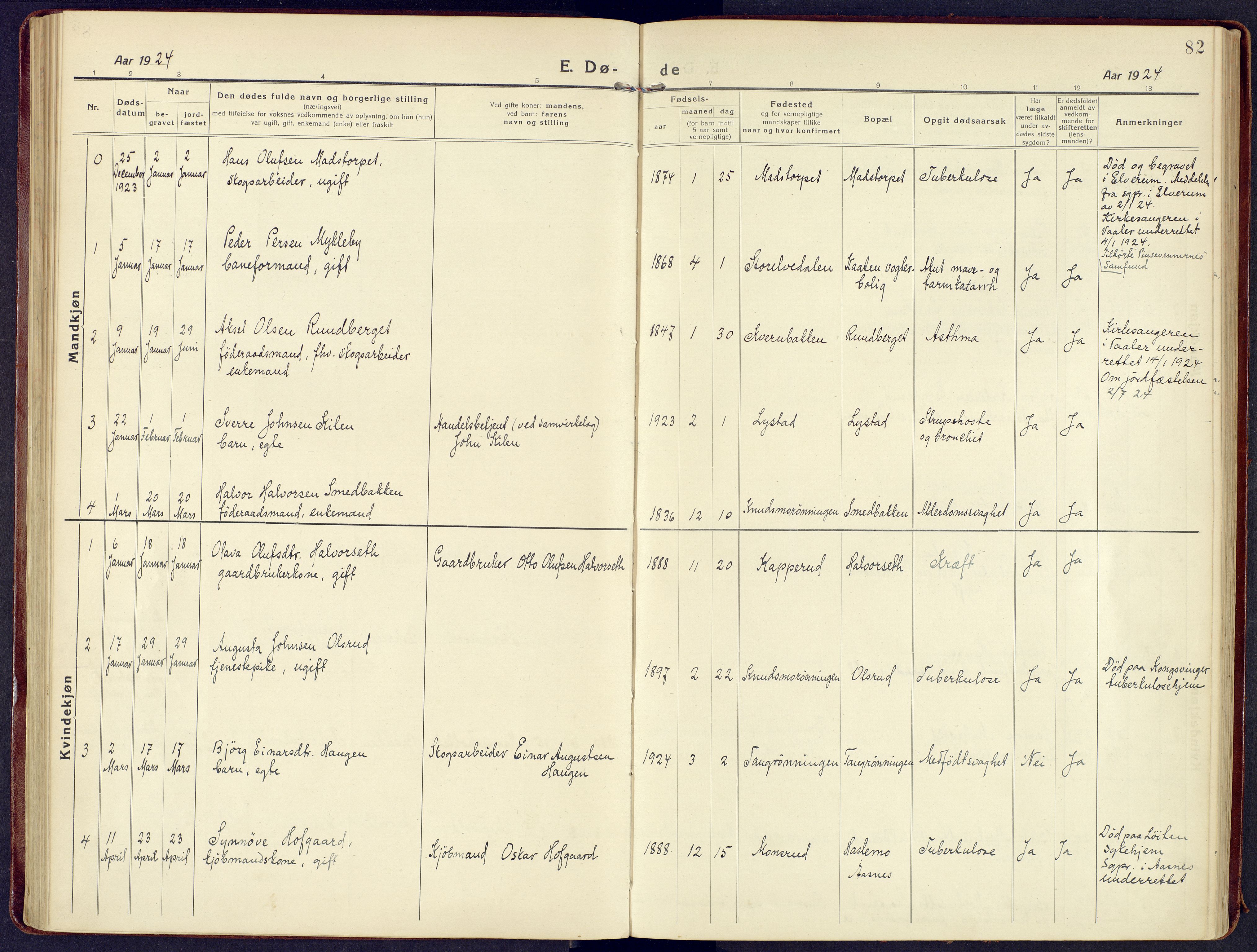 Våler prestekontor, Hedmark, AV/SAH-PREST-040/H/Ha/Haa/L0011: Ministerialbok nr. 11, 1919-1933, s. 82