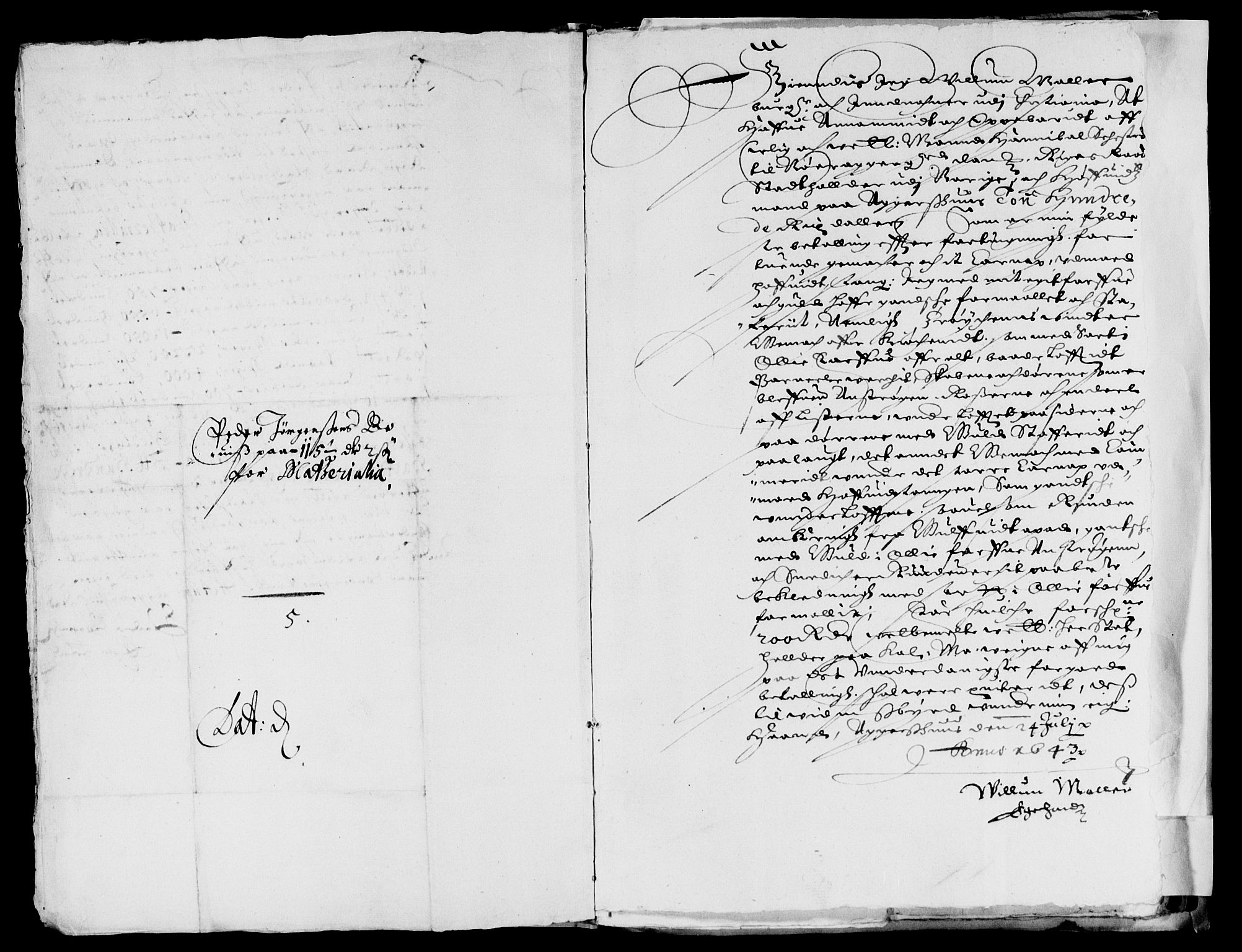 Rentekammeret inntil 1814, Reviderte regnskaper, Lensregnskaper, AV/RA-EA-5023/R/Rb/Rba/L0175: Akershus len, 1643-1644