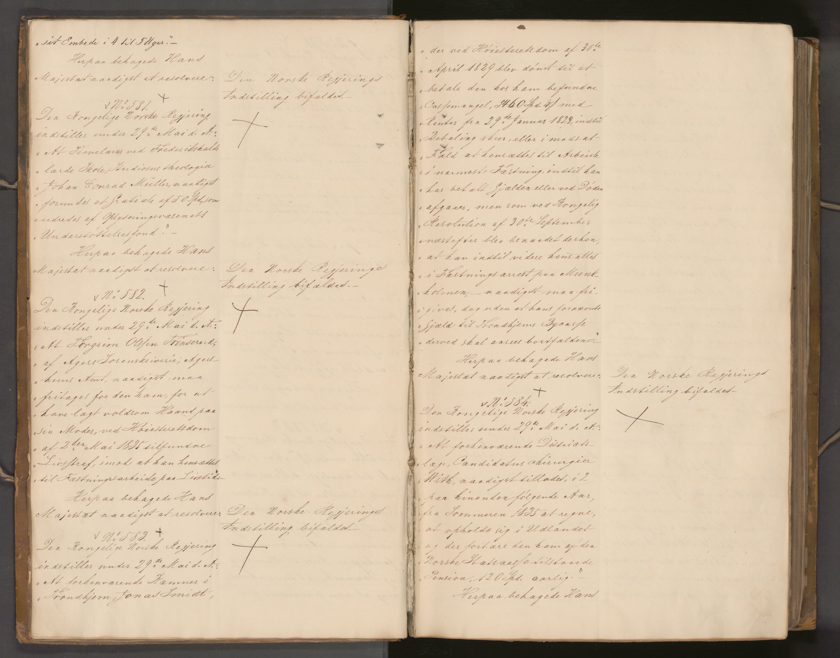 Statsrådssekretariatet, AV/RA-S-1001/A/Ab/L0041: Kgl. res. nr. 569-1292, 2. halvår, 1835