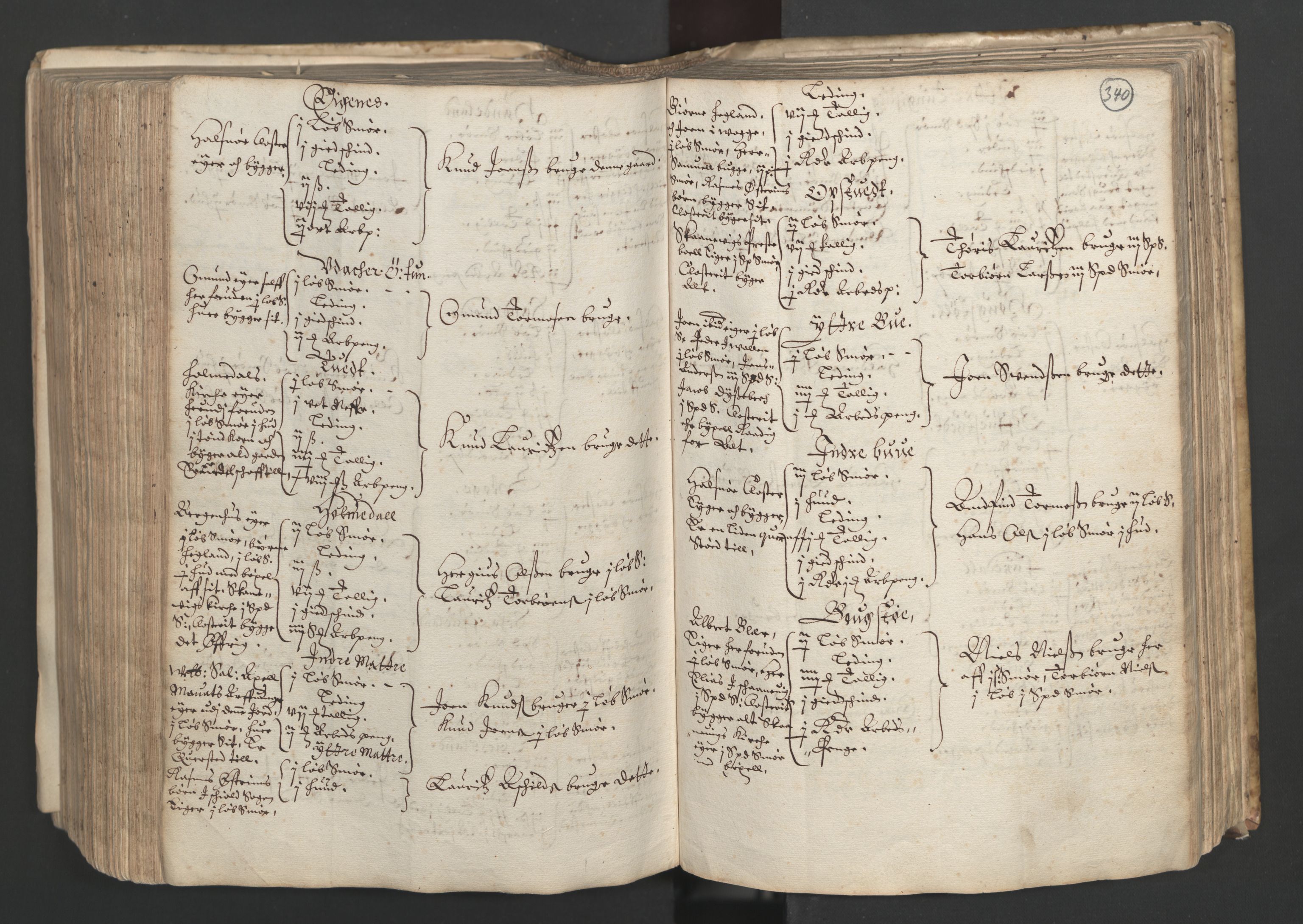 Rentekammeret inntil 1814, Realistisk ordnet avdeling, AV/RA-EA-4070/L/L0025/0001: Bergen lagdømme: / [B]: Kronens jordebok. Nordhordland, Sunnhordland, Ytre Sogn, Indre Sogn, Sunnfjord, Nordfjord, Sunnmøre, Hardanger med Halsnøy kloster, Lyse kloster, Apostelgodset, Munkeliv og St. Hans kloster, Alle helgen gods, Lagstolen gods, Ove Jenssøns gods på Voss, 1661, s. 339b-340a